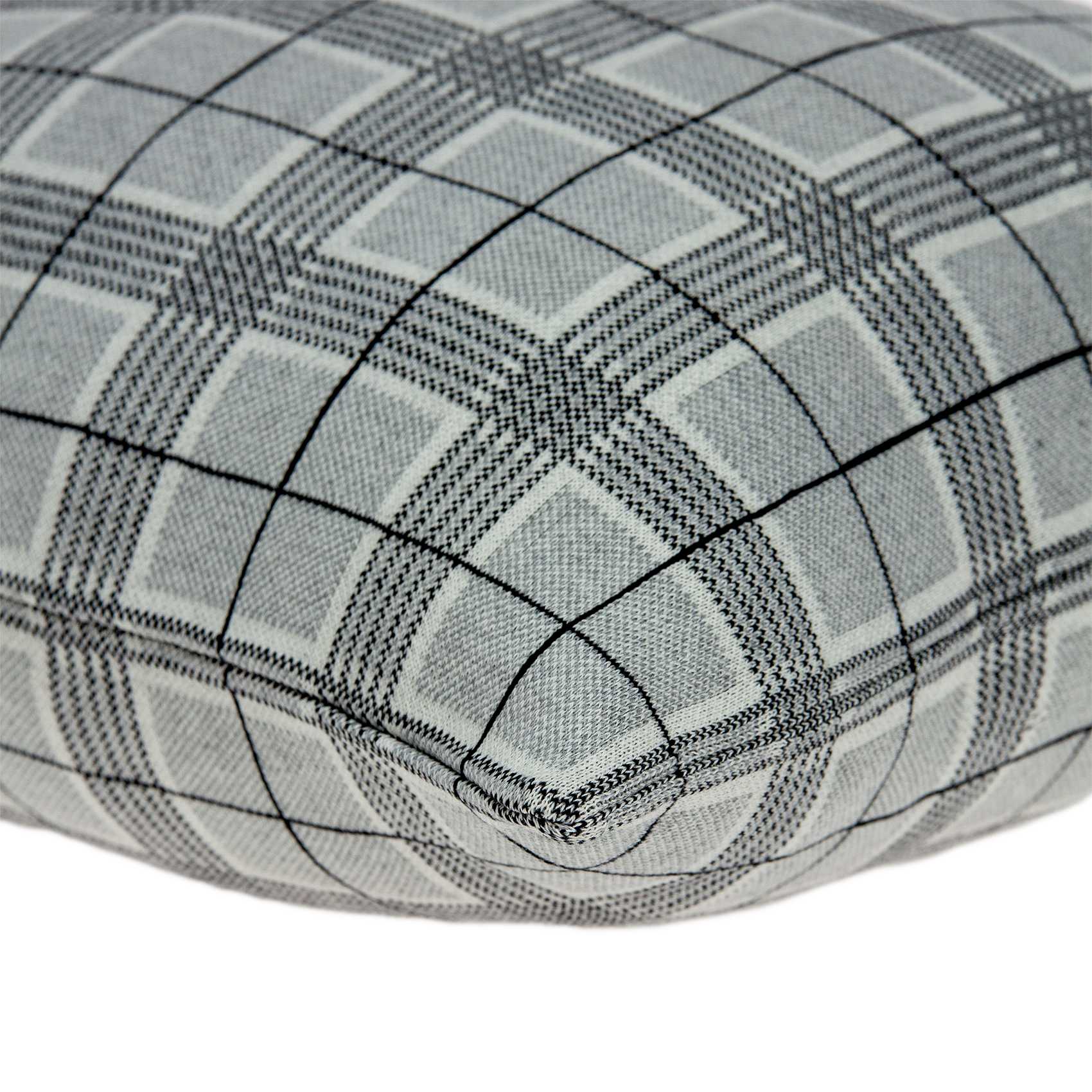 Gray Small Square Plaid Pillow Cover