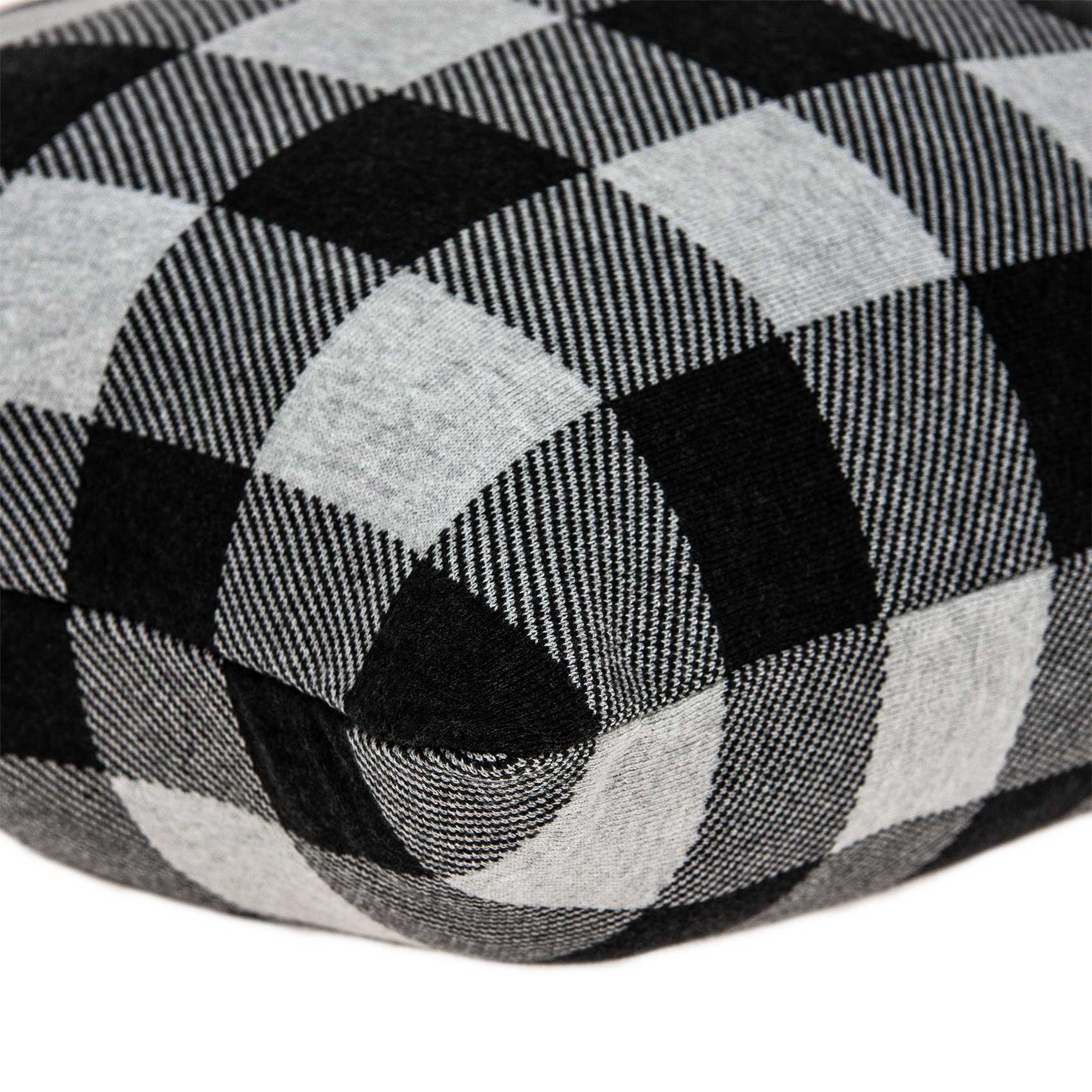 Square Charcoal Buffalo Check Accent Pillow Cover