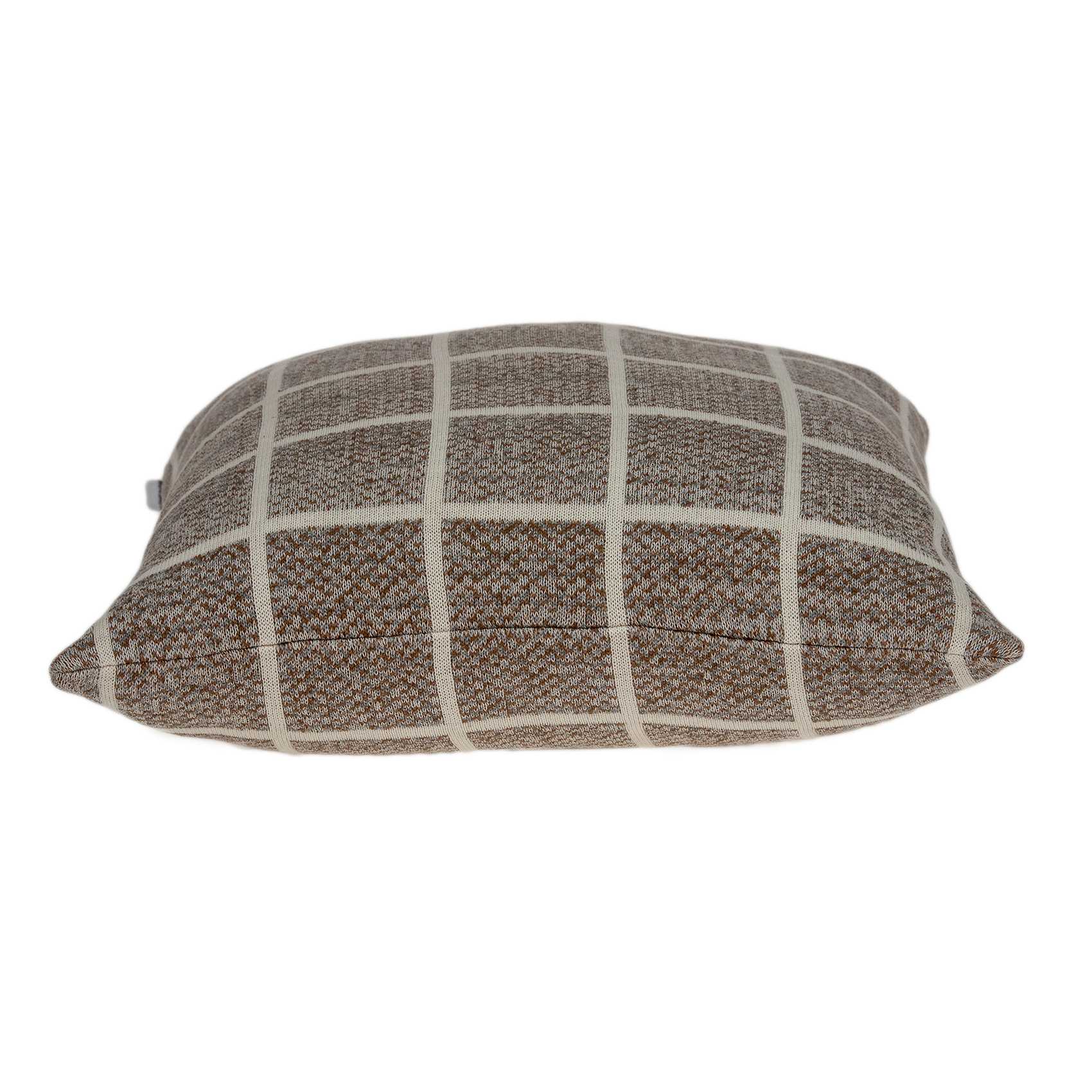 Super Soft Square Design Tan Accent Pillow Cover