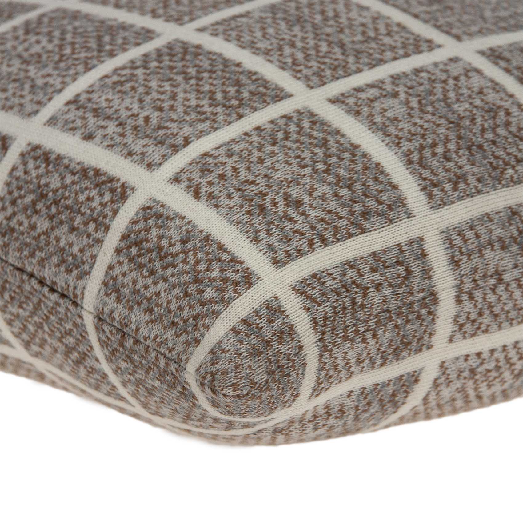 Super Soft Square Design Tan Accent Pillow Cover