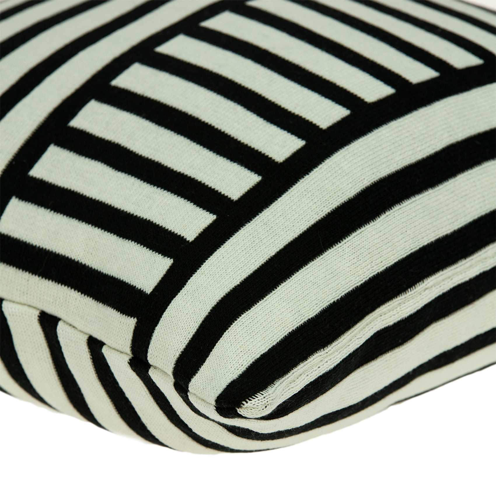 Modern White and Black Accent Pillow Cover