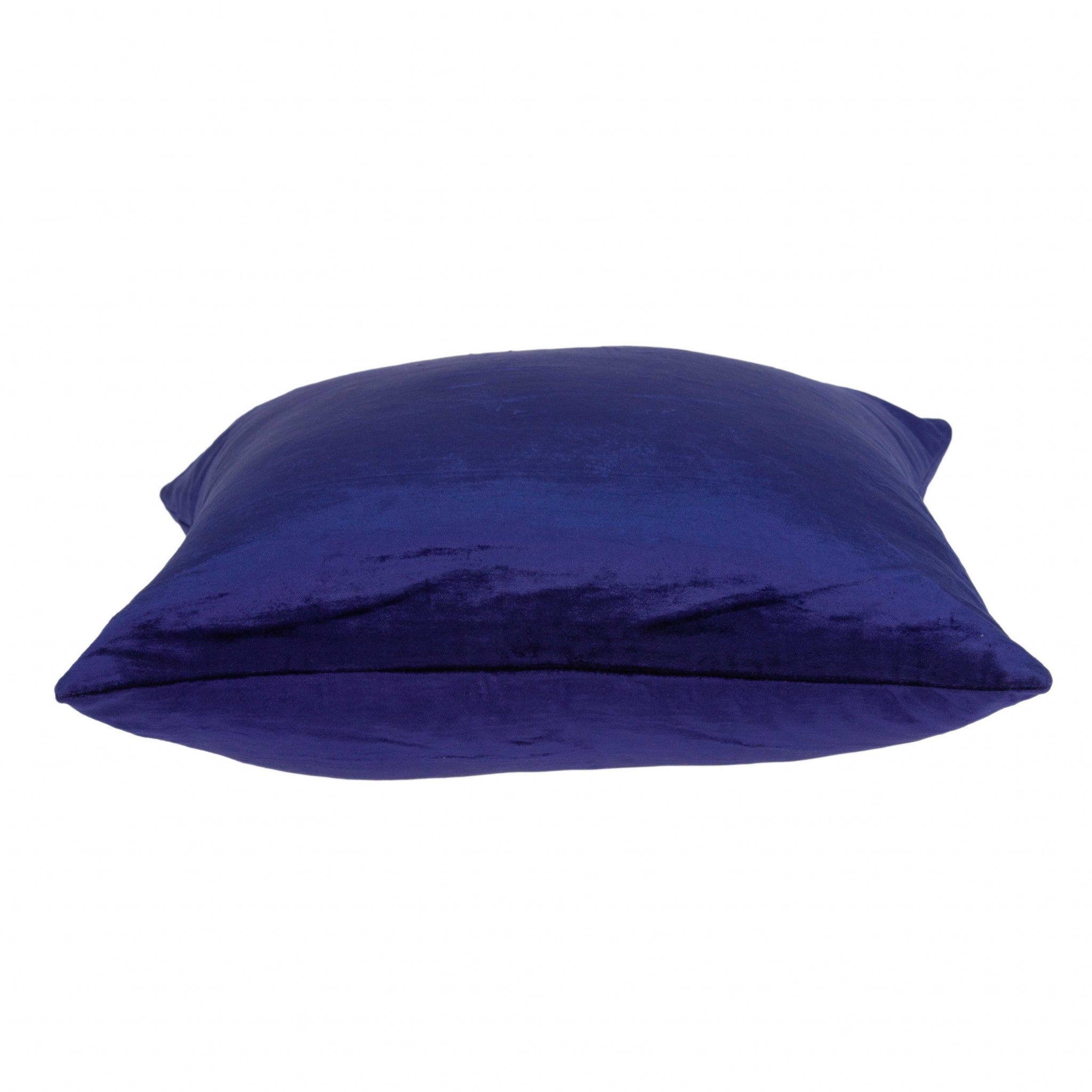 22" x 0.5" x 22" Transitional Royal Blue Solid Pillow Cover