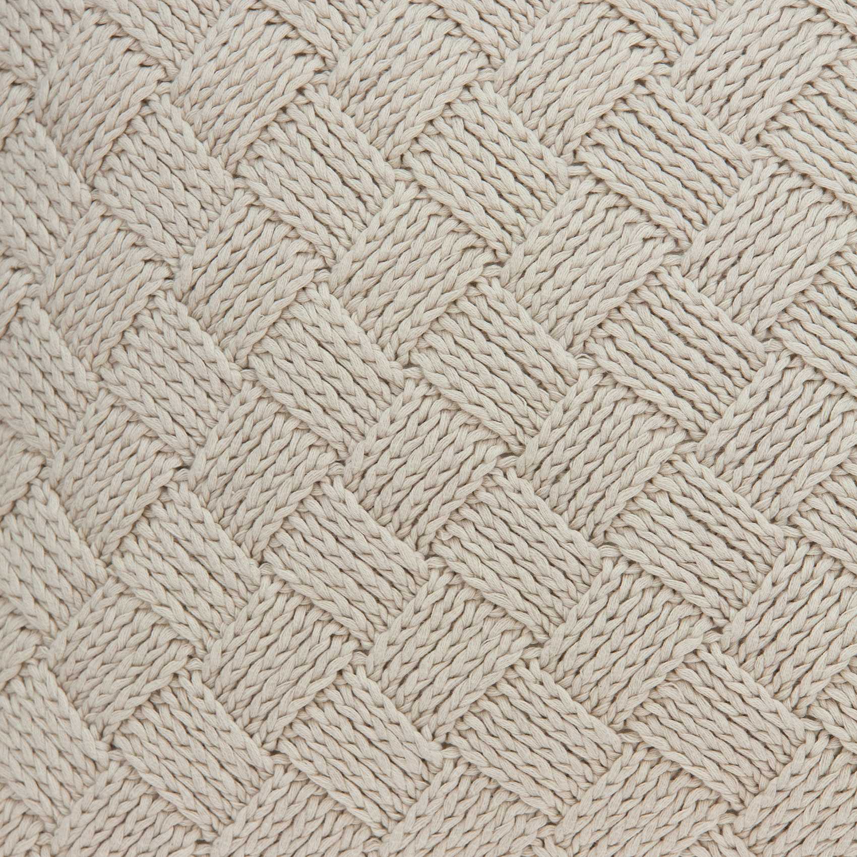 Square Textured Beige Accent Pillow Cover