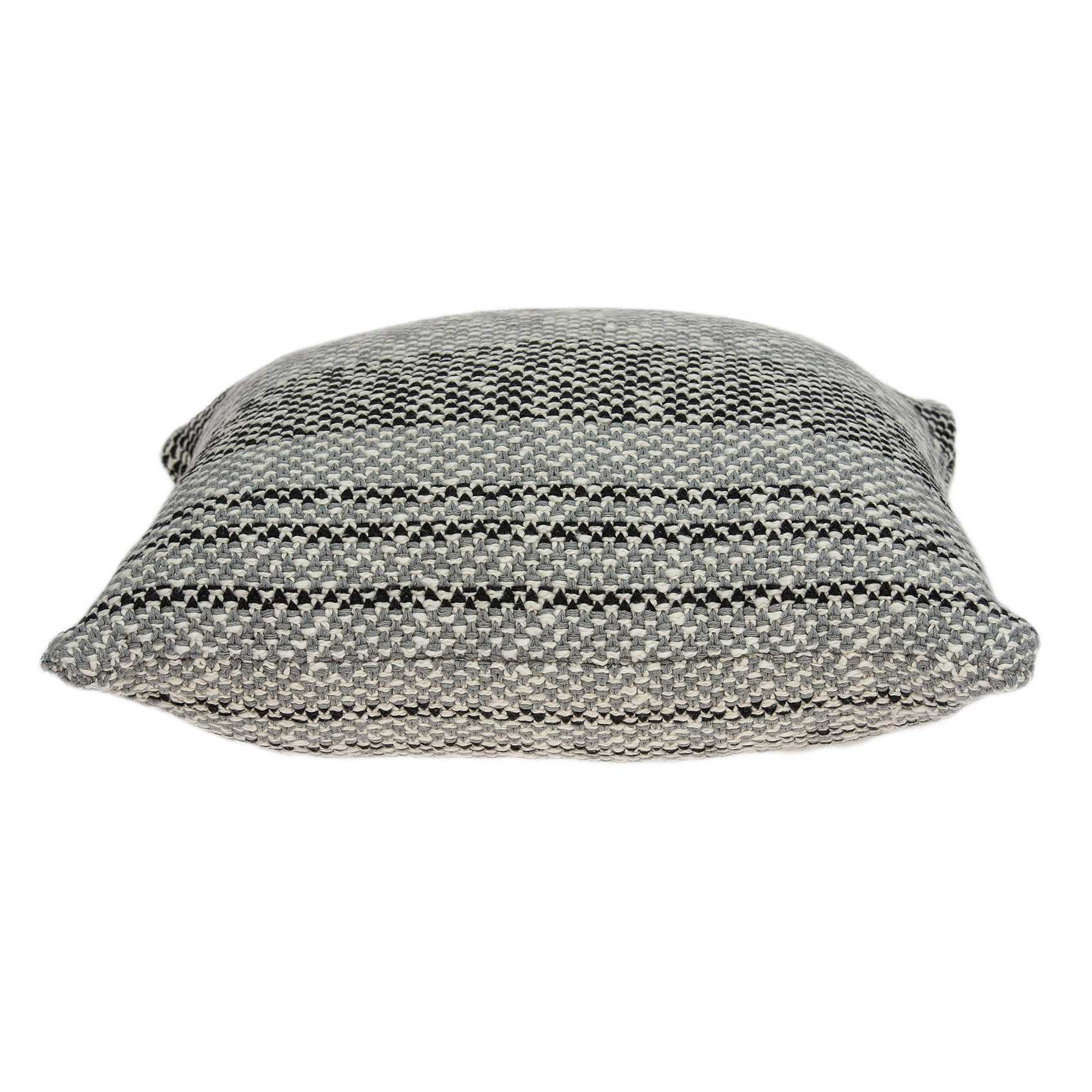 Square Gray Regatta Stripe Accent Pillow Cover