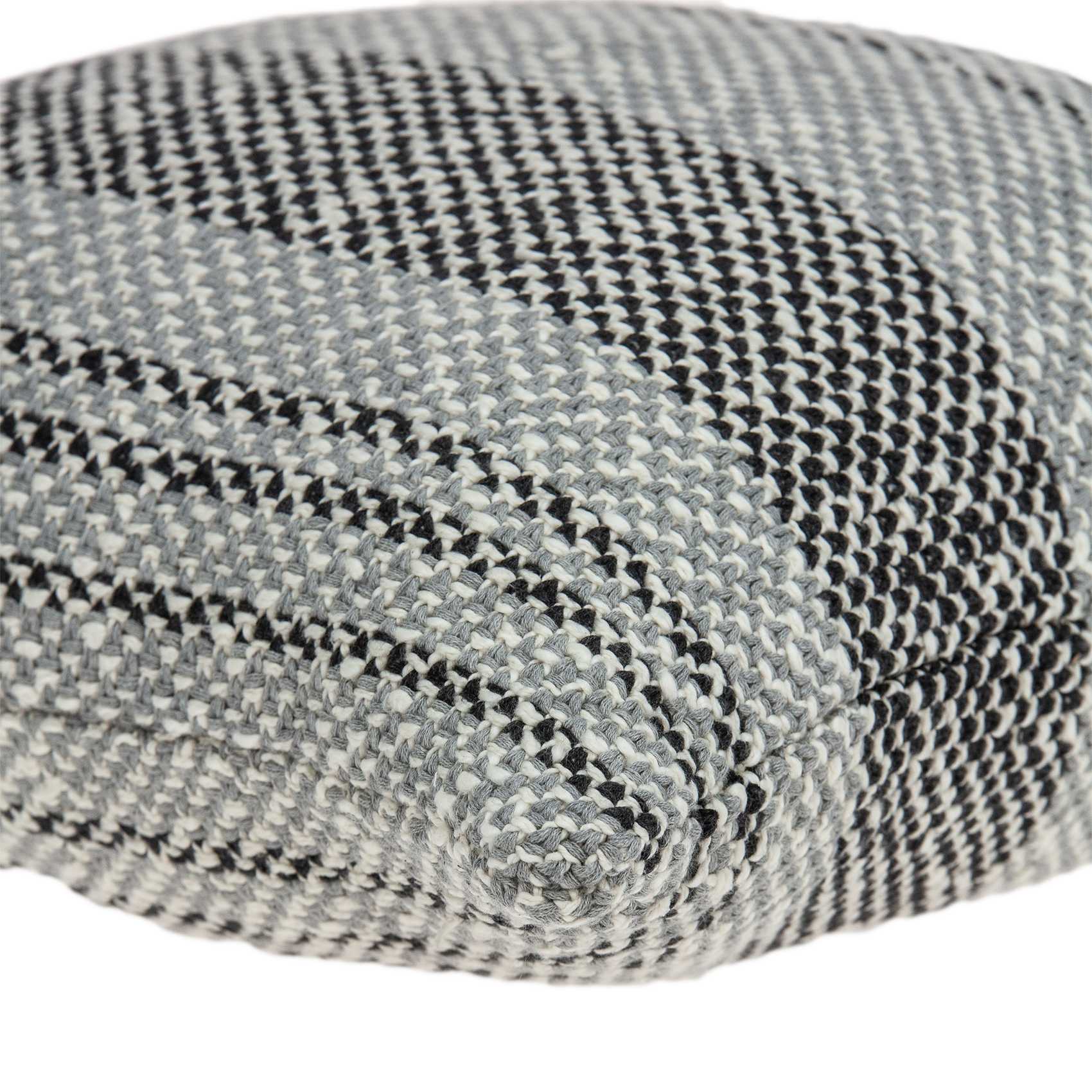 Square Gray Regatta Stripe Accent Pillow Cover