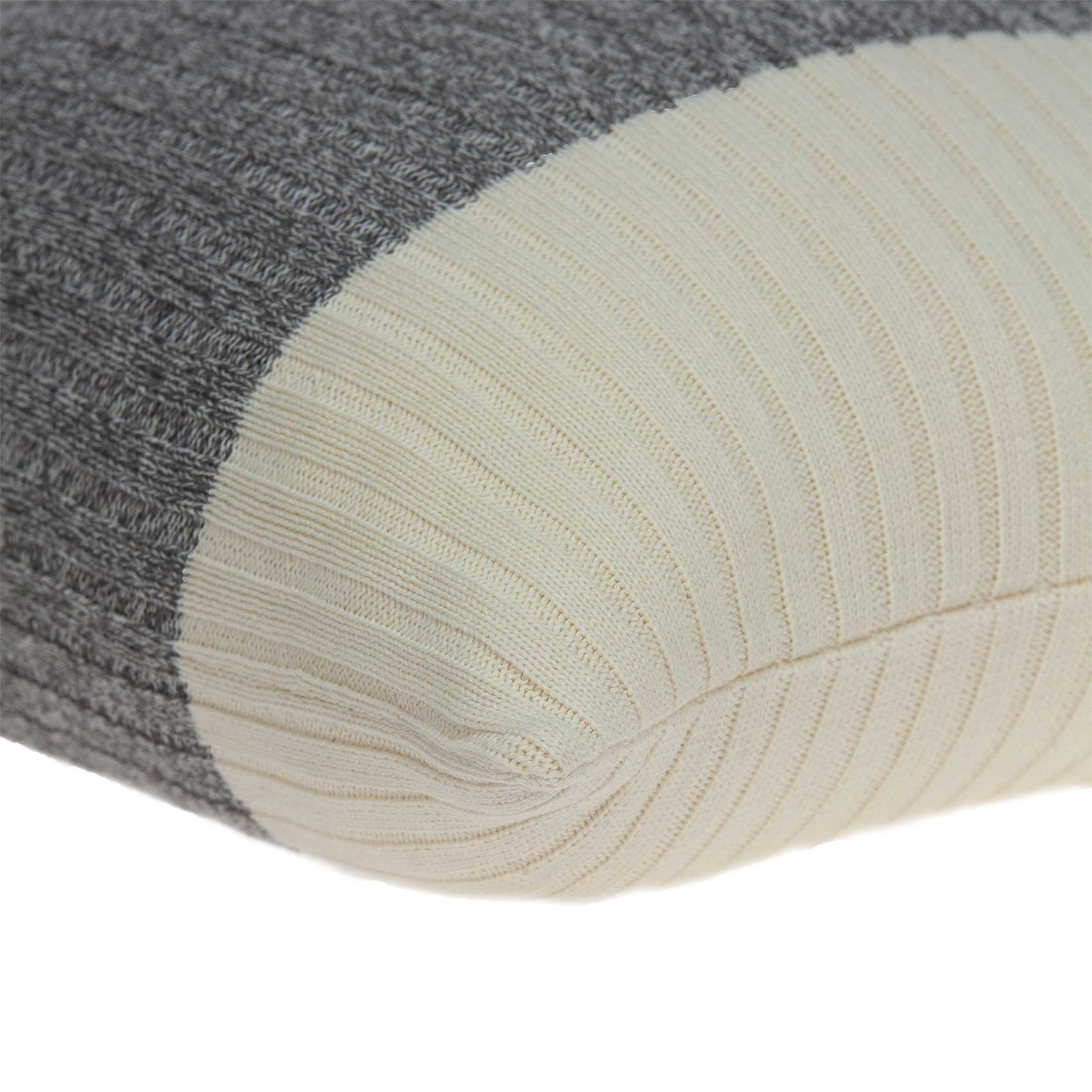 Casual Square Gray and Tan Accent Pillow Cover