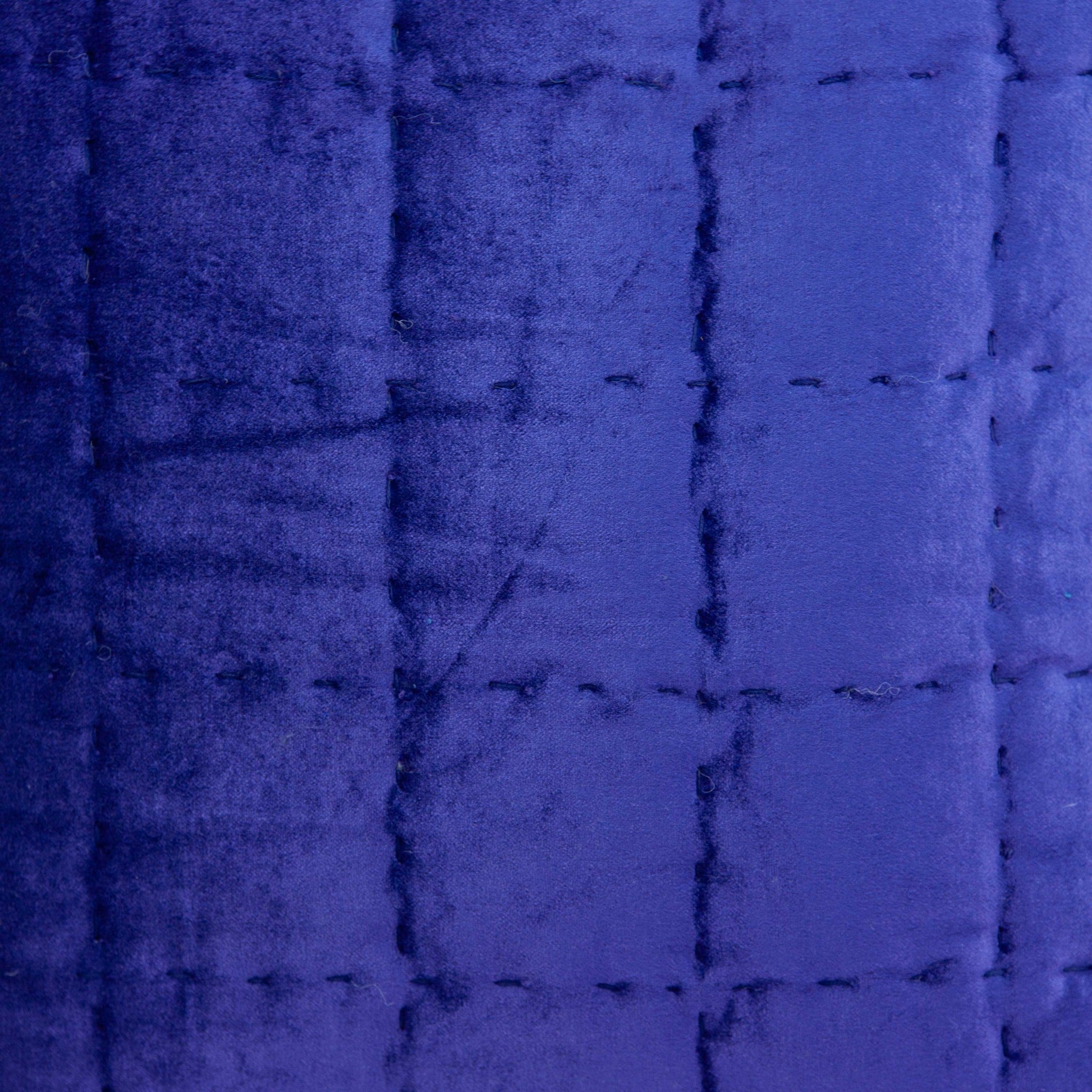 Super Soft Royal Blue Solid Quilted Pillow Cover