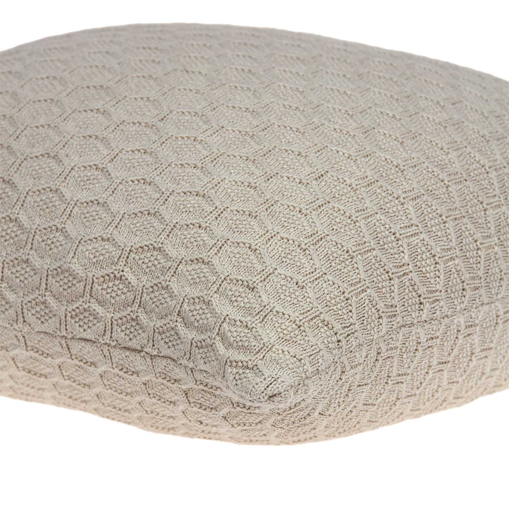 Casual Tan Honeycomb Design Square Accent Pillow Cover