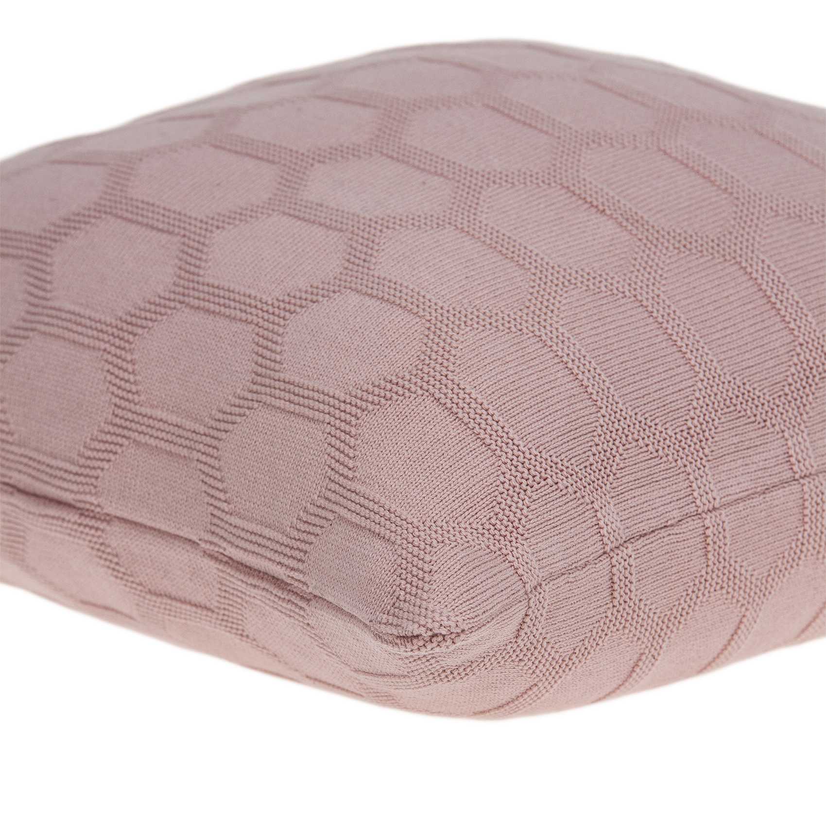 20" x 0.5" x 20" Transitional Pink Cotton Pillow Cover