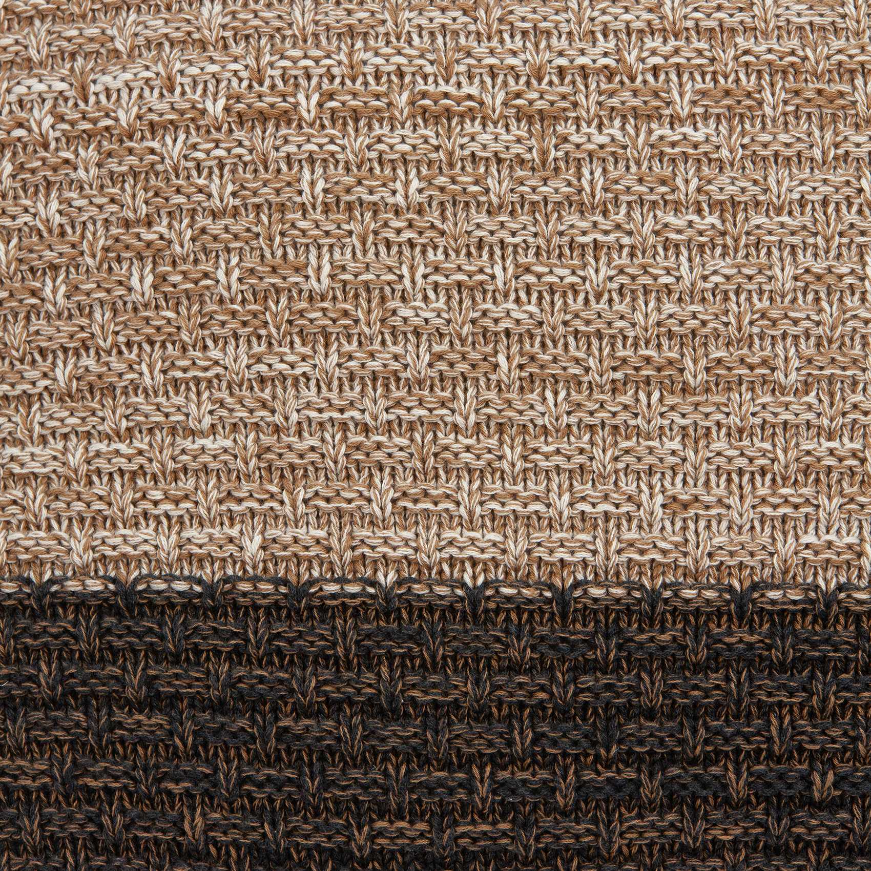 20" x 0.5" x 20" Transitional Brown And Coffee Cotton Pillow Cover