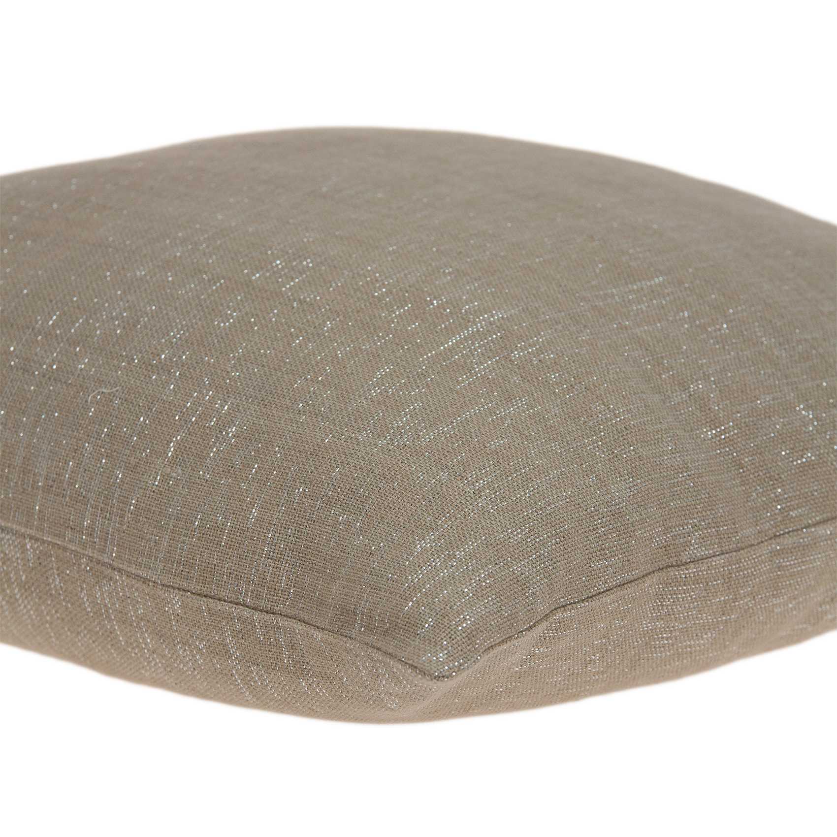 20" x 0.5" x 20" Elegant Transitional Tan Pillow Cover