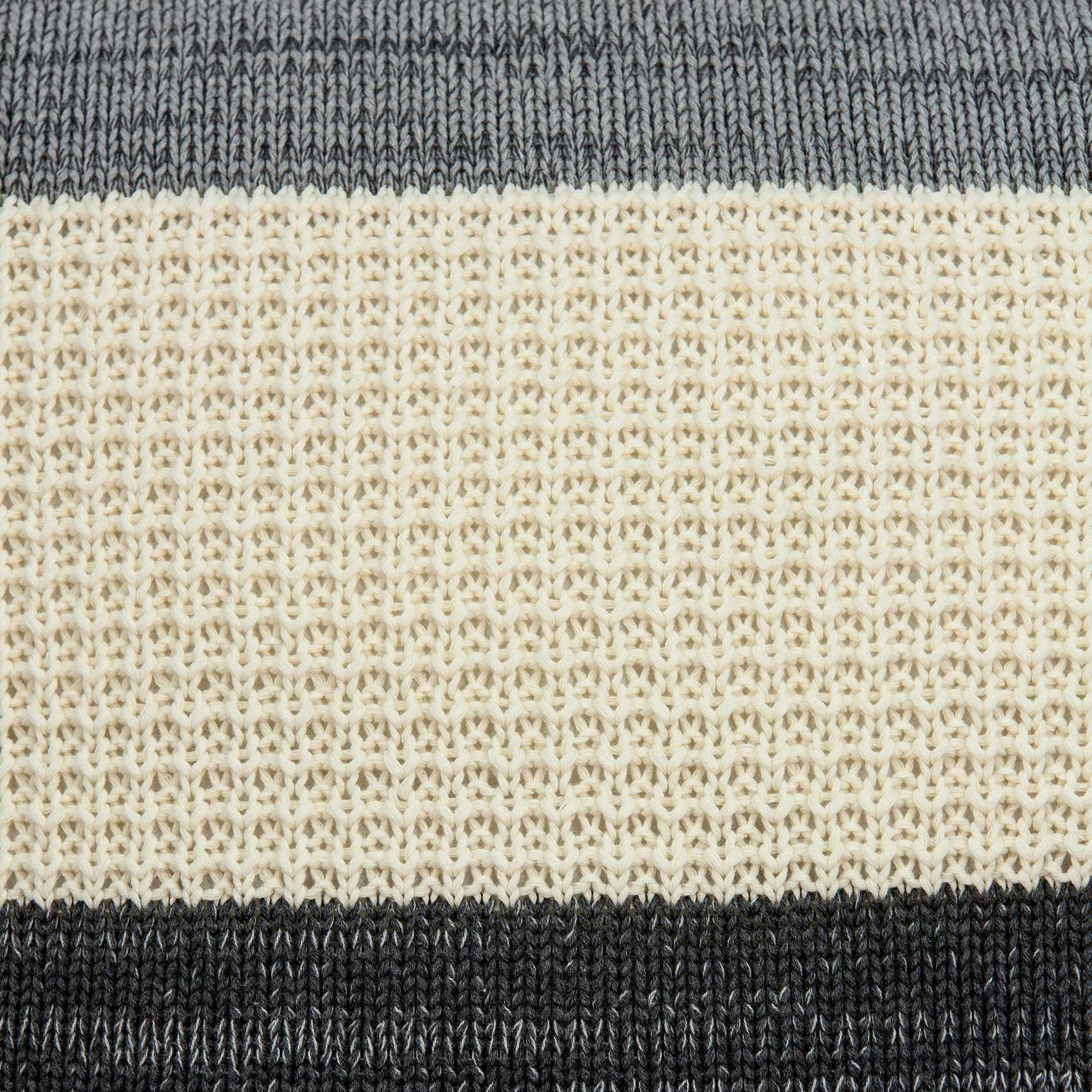 Casual Square Cream and Heather Gray Accent Pillow Cover