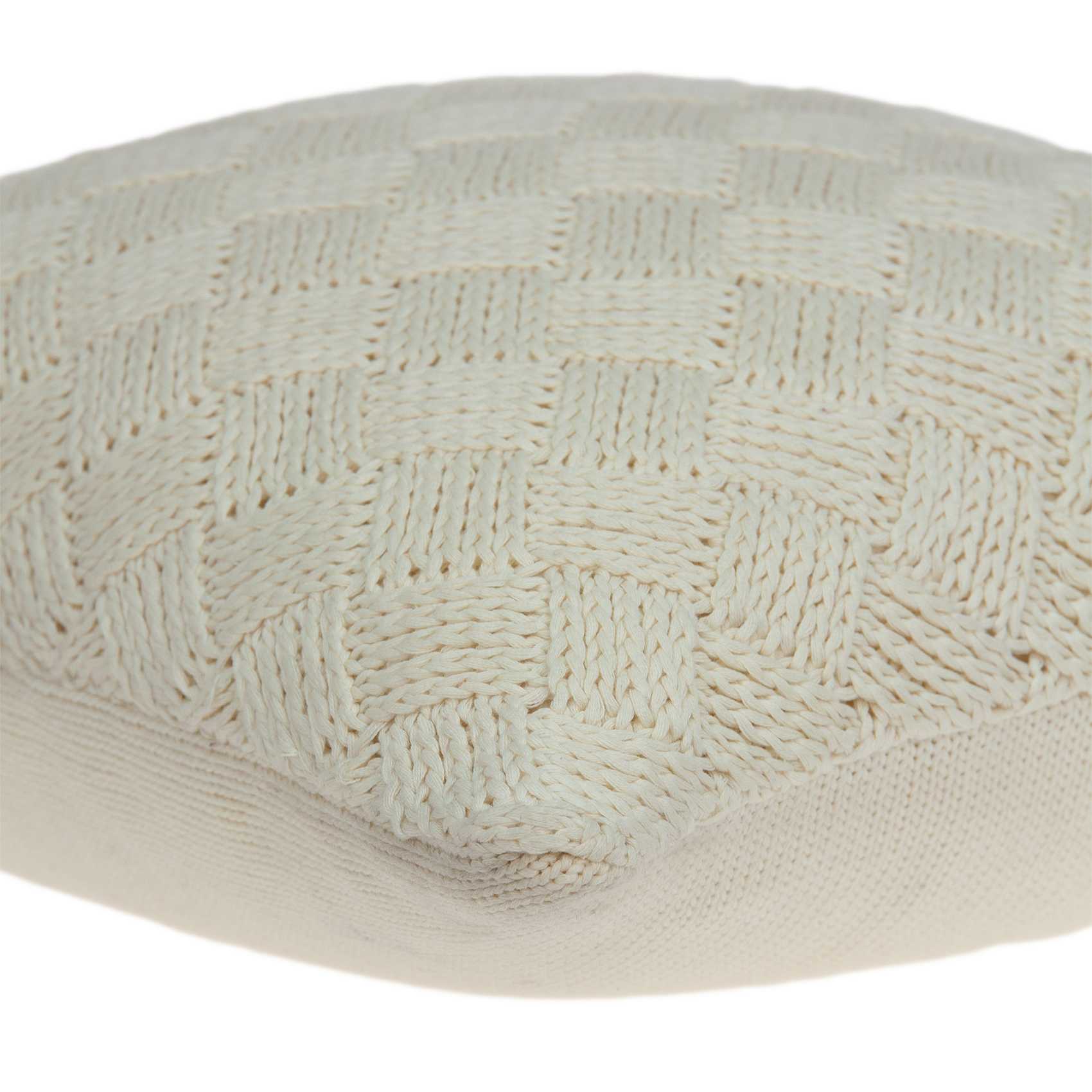 20" x 0.5" x 20" Beautiful Transitional Beige Accent Pillow Cover