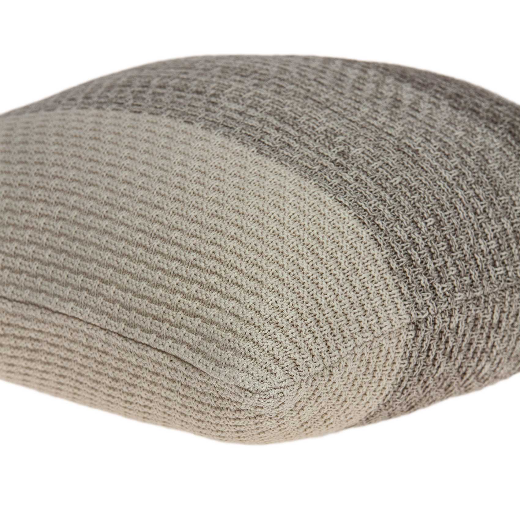 20" x 0.5" x 20" Unique Transitional Tan Cotton Accent Pillow Cover