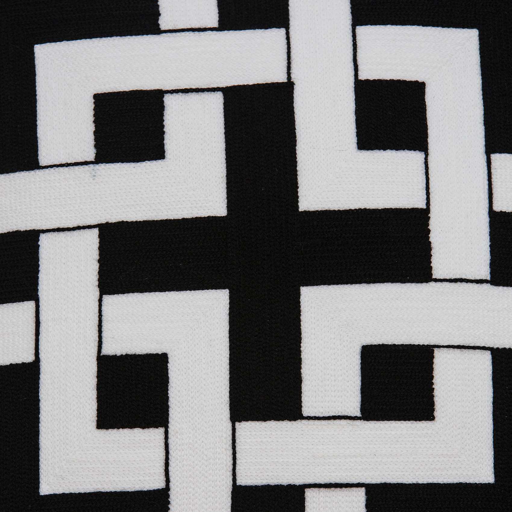 20" x 0.5" x 20" Transitional Black and White Accent Pillow Cover