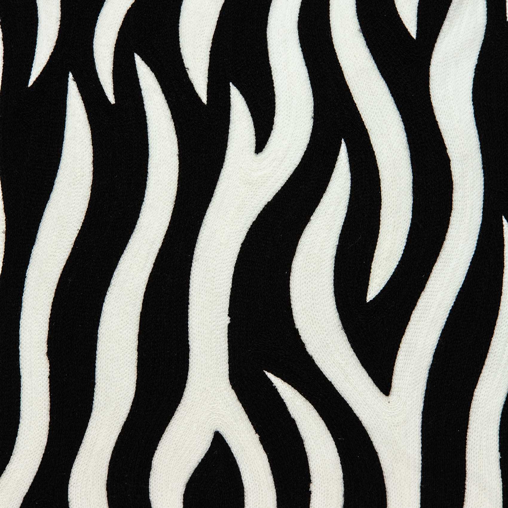 20" x 0.5" x 20" Transitional Black and White Zebra Pillow Cover