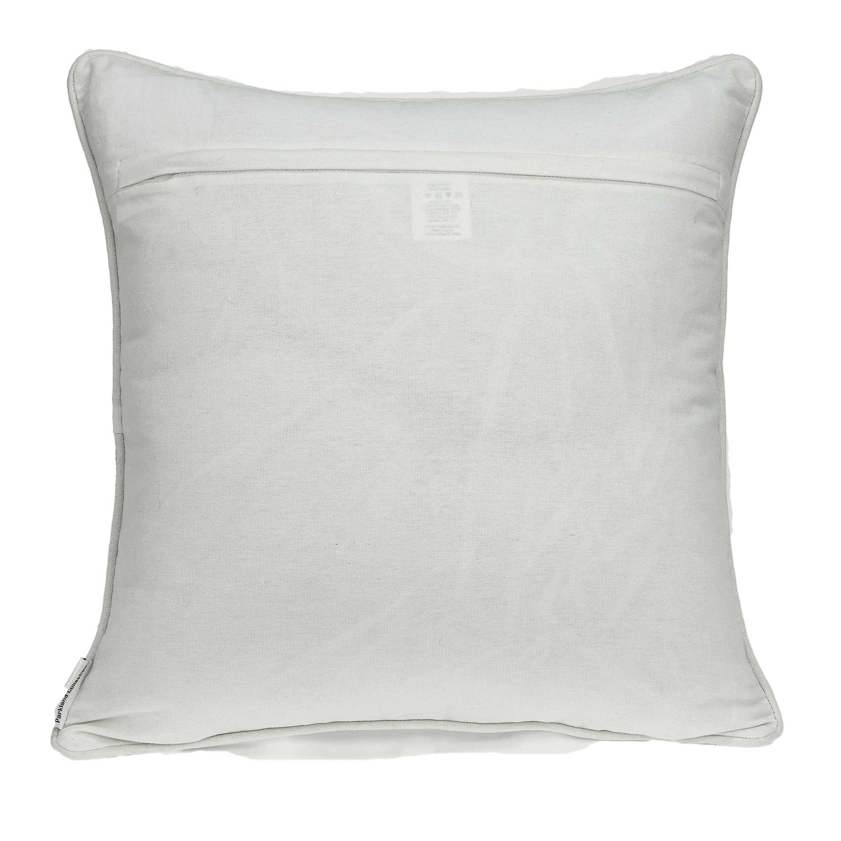 20" x 0.5" x 20" Transitional Beige and White Cotton Pillow Cover
