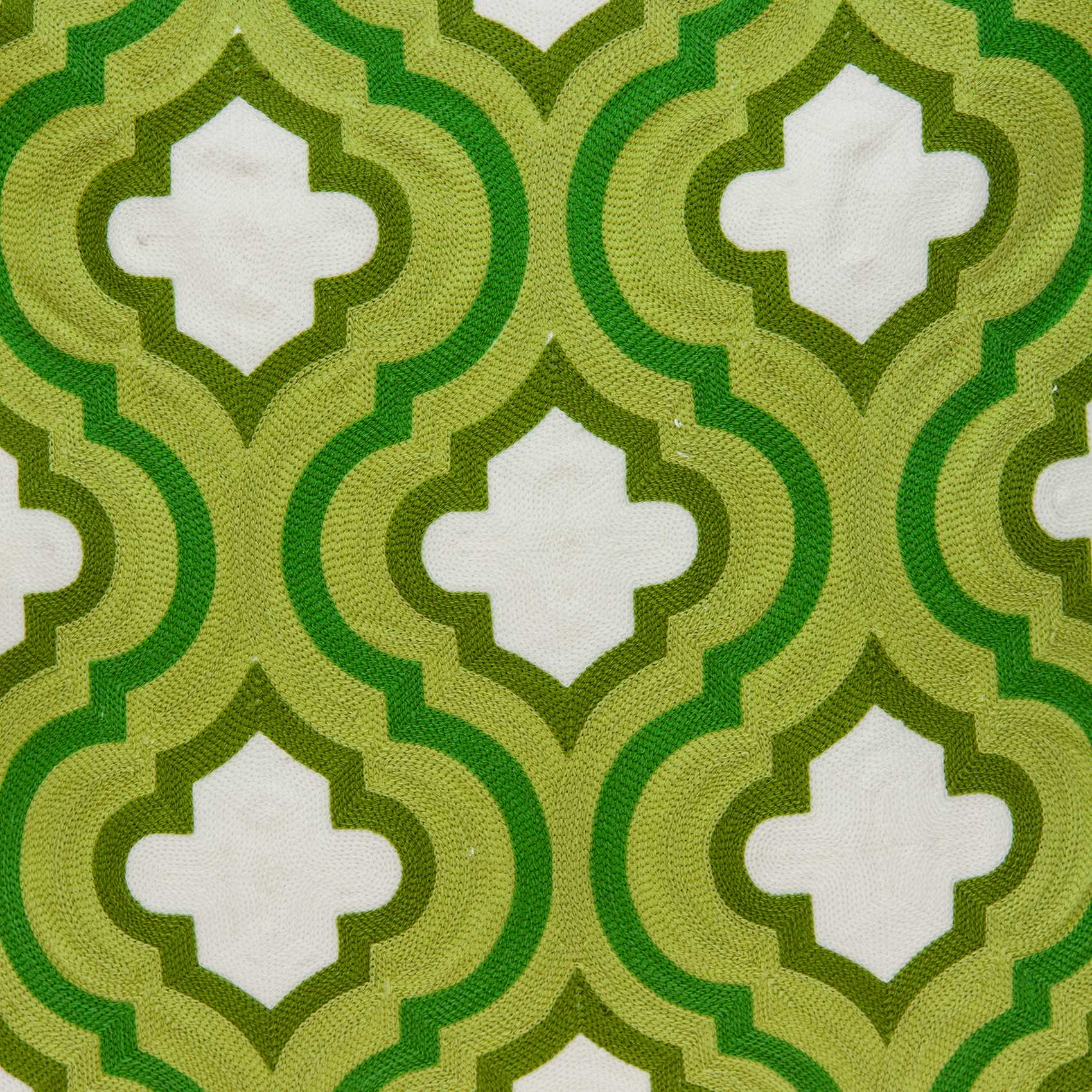 20" x 0.5" x 20" Transitional Green and White Accent Pillow Cover