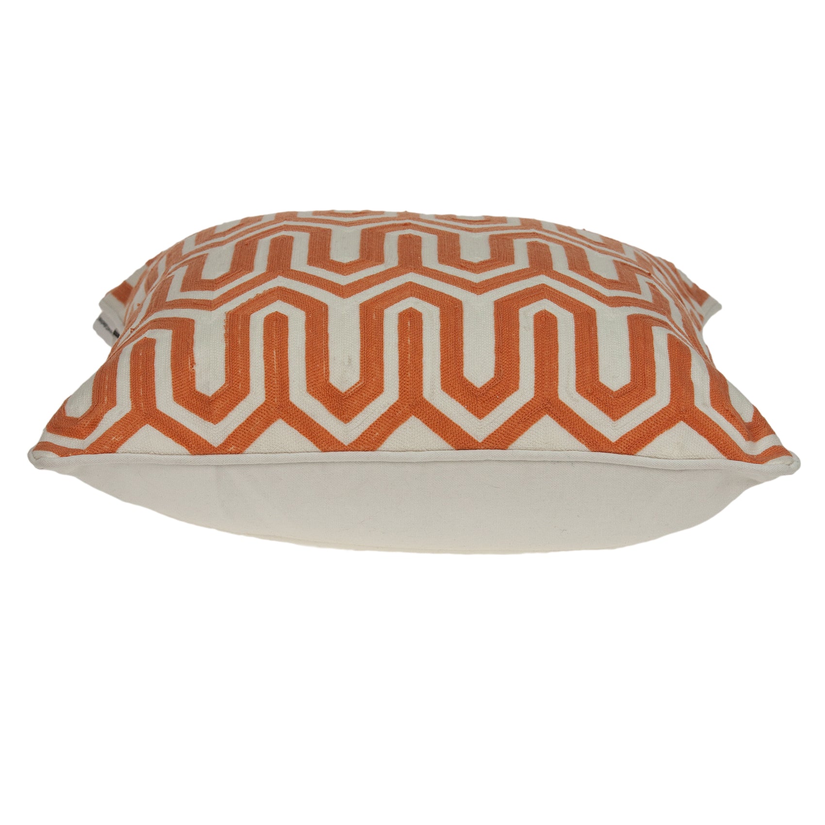 20" x 0.5" x 20" Transitional Orange Pillow Cover