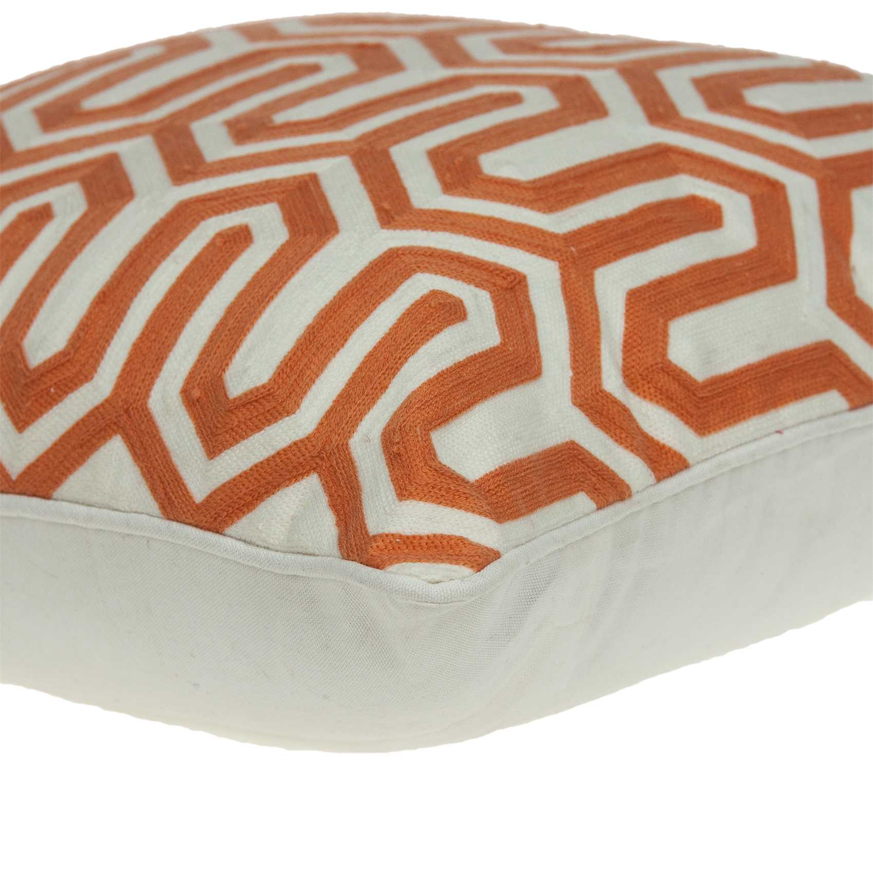 20" x 0.5" x 20" Transitional Orange Pillow Cover