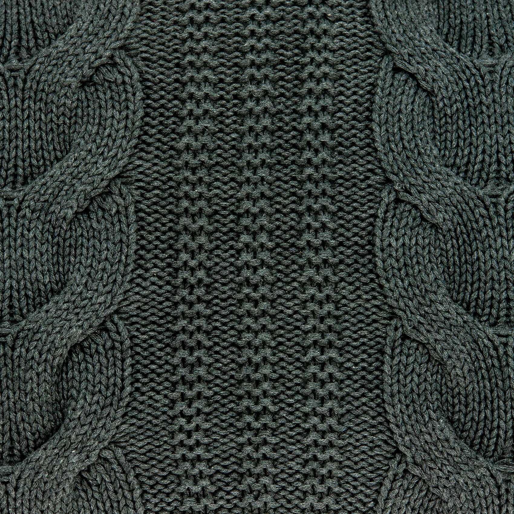 Gray Sweater Knit Lumbar Accent Pillow Cover