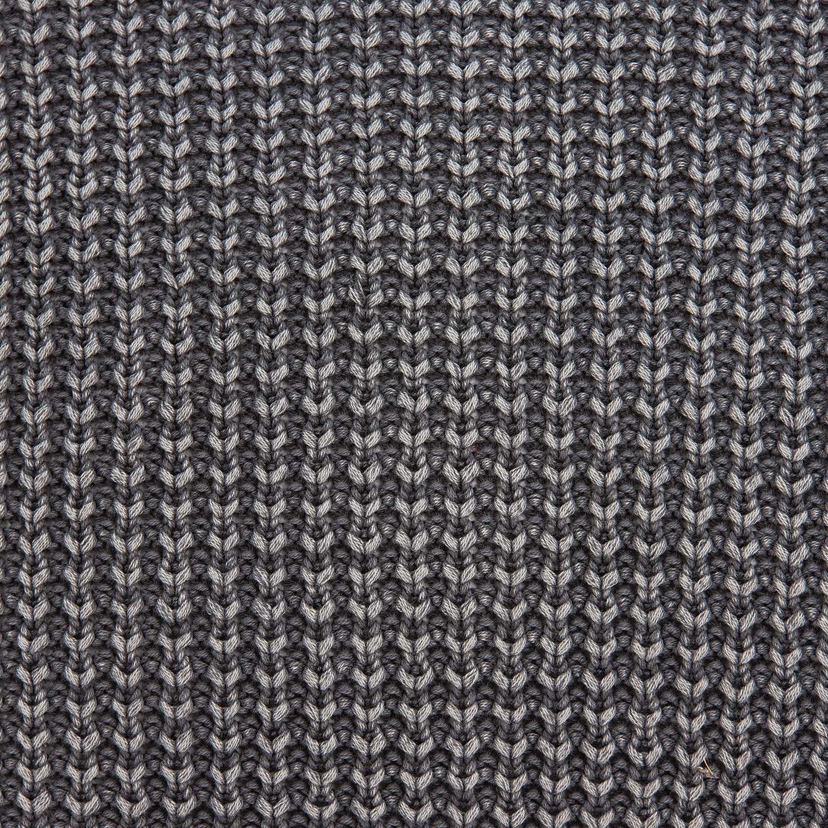 Gray Sweater Knit Square Accent Pillow Cover