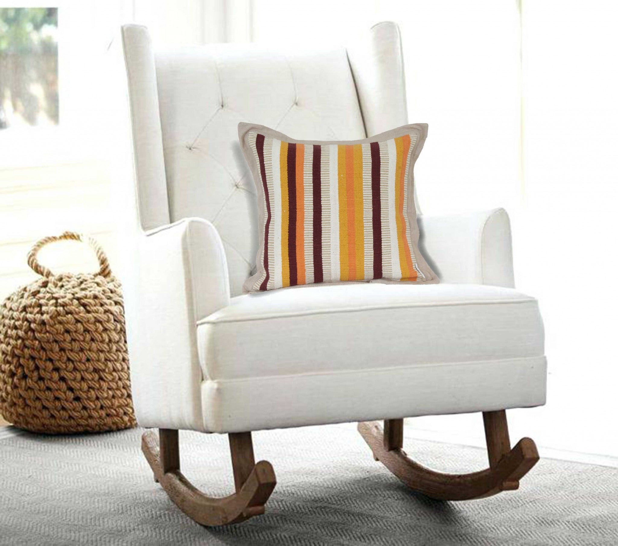 20" x 0.5" x 20" Transitional Multicolor Pillow Cover