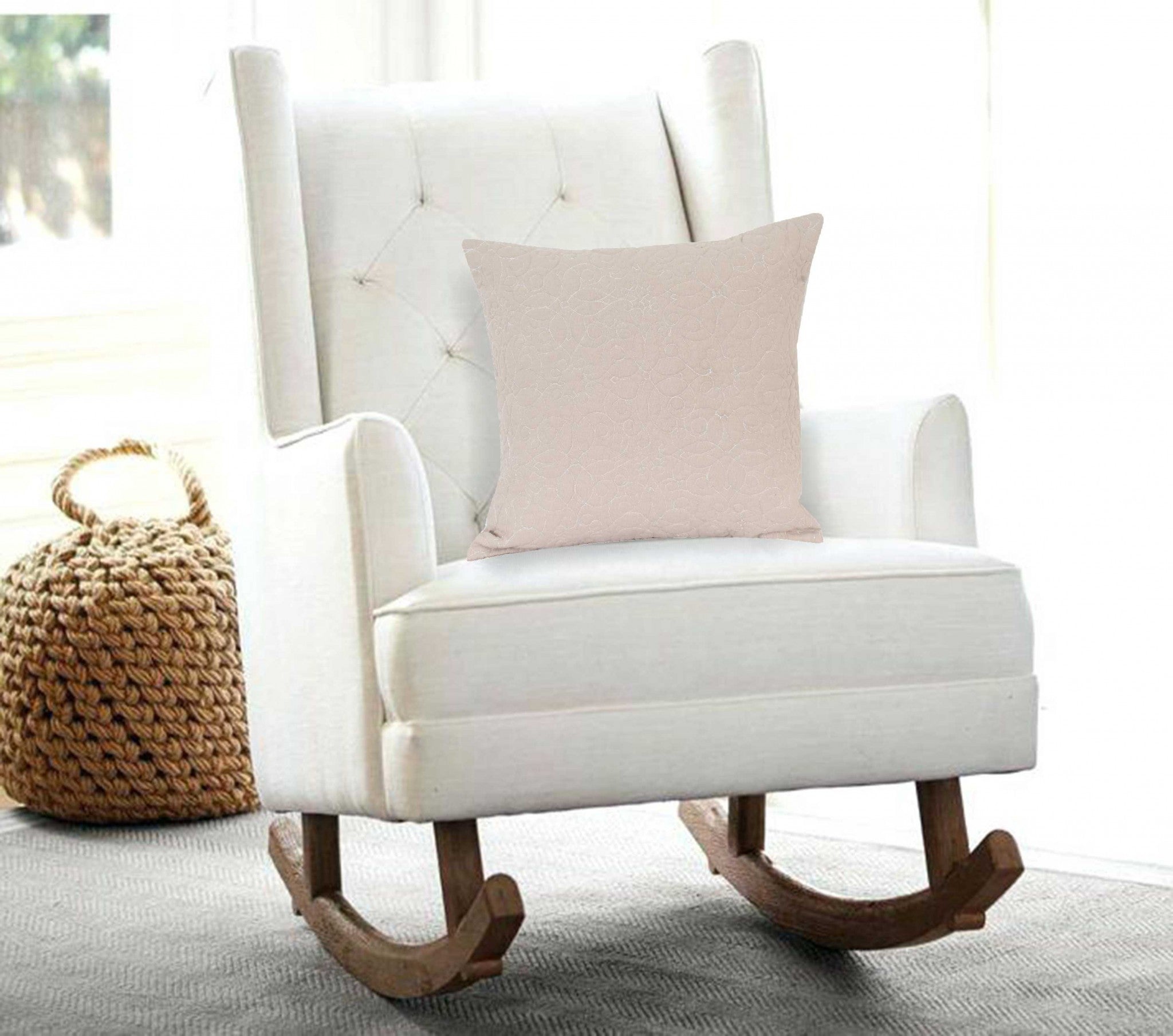 20" x 0.5" x 20" Beautiful Transitional Tan Pillow Cover