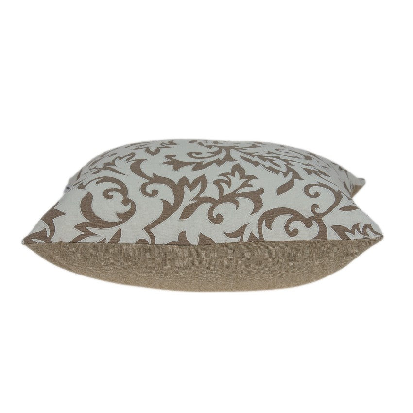 20" x 0.5" x 20" Elegant Transitional Beige Pillow Cover