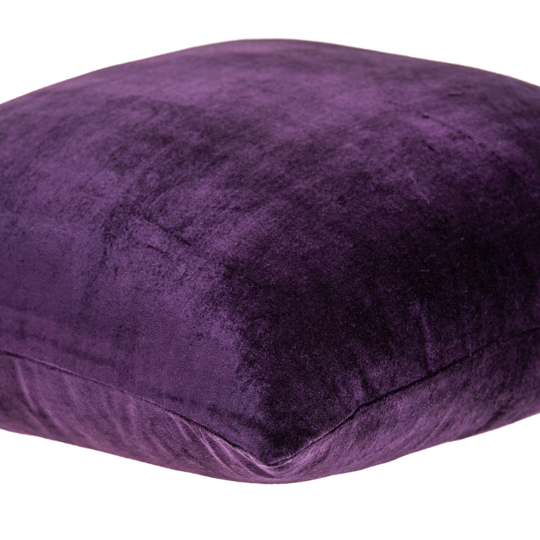 22" x 7" x 22" Transitional Purple Solid Pillow Cover With Poly Insert