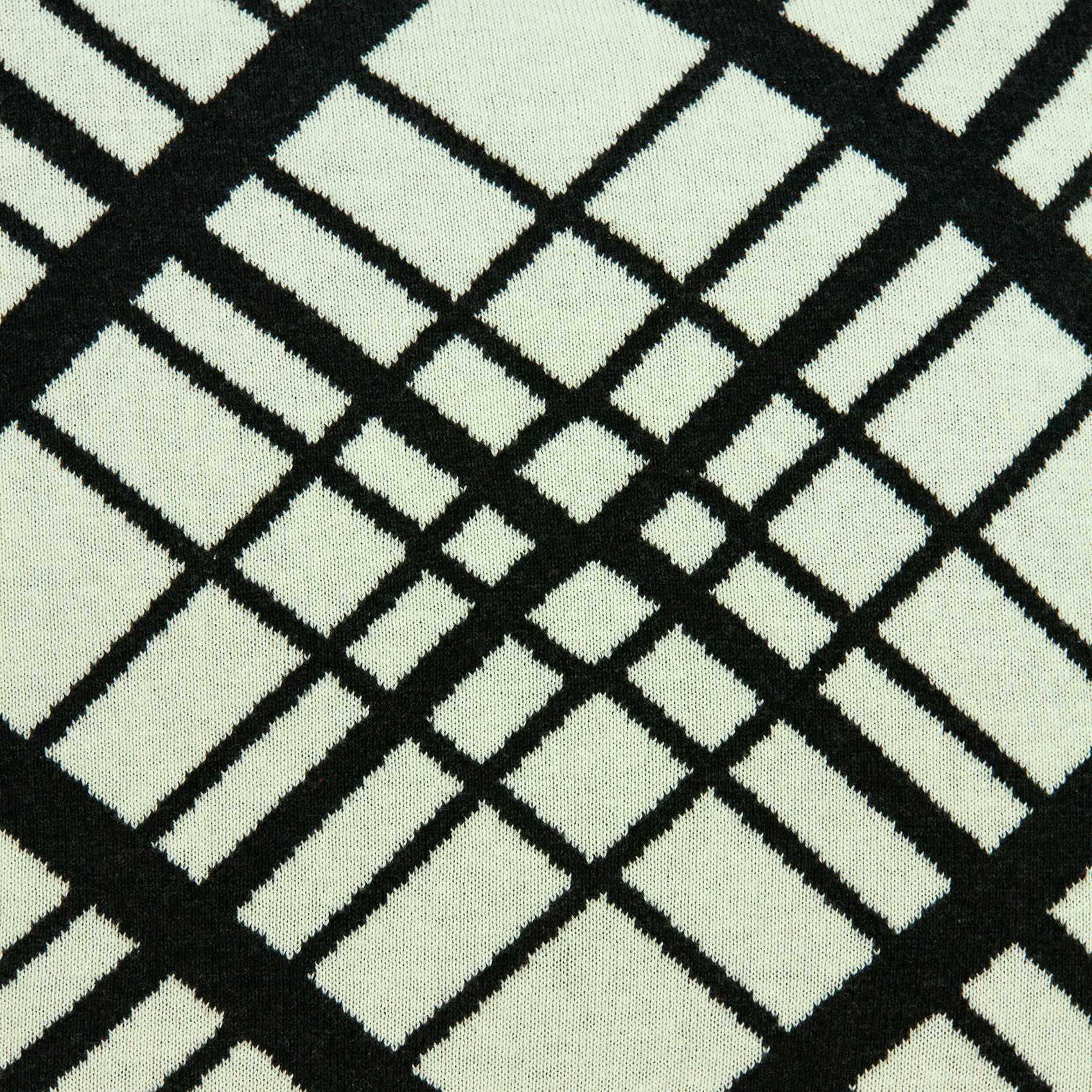 20" x 7" x 20" Transitional White & Black Pillow Cover With Poly Insert