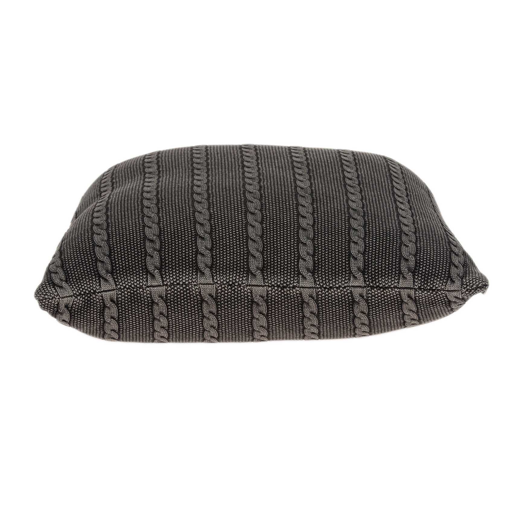 18" x 5" x 18" Transitional Charcoal Pillow Cover With Poly Insert