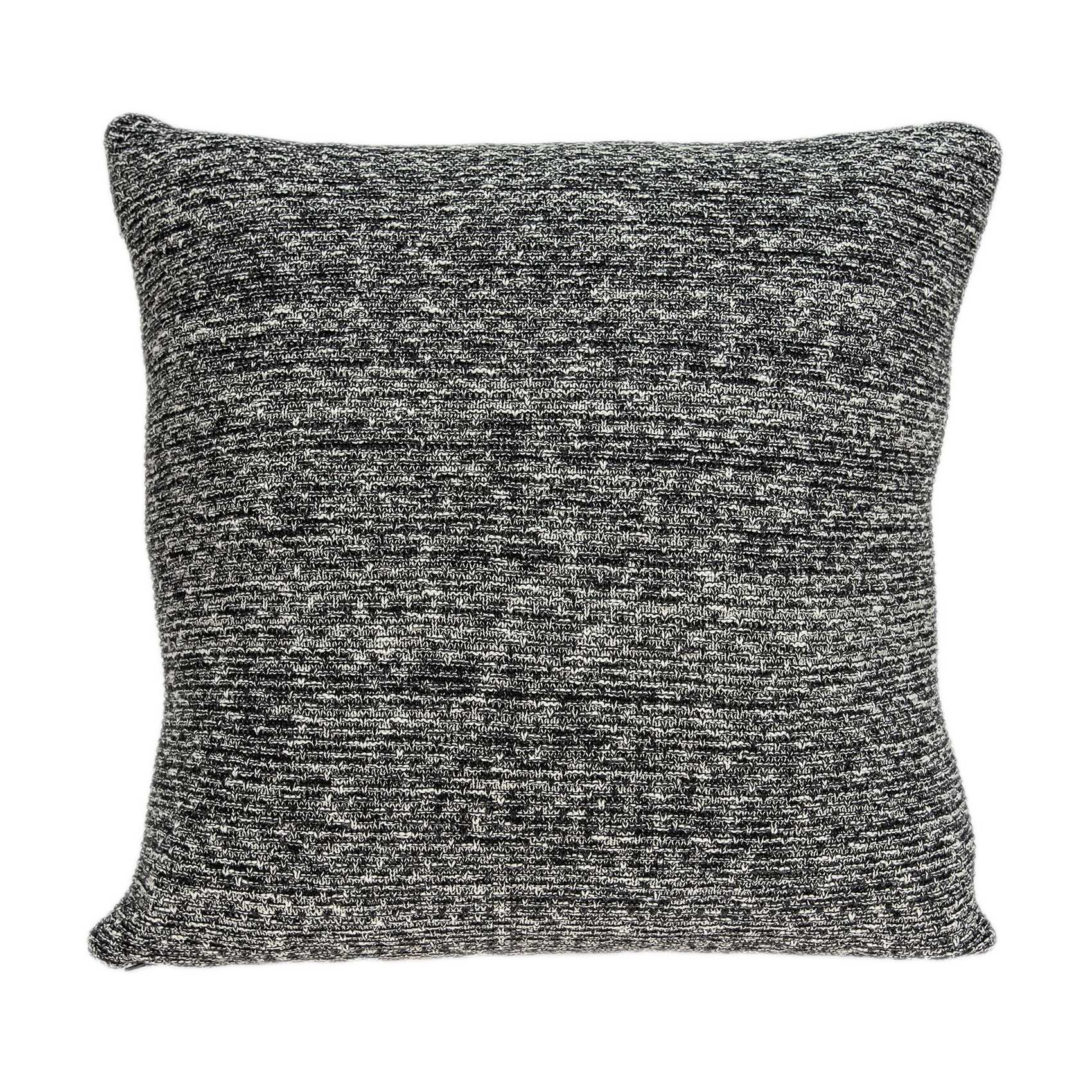 20" x 7" x 20" Elegant Transitional Gray Cotton Pillow Cover With Poly Insert