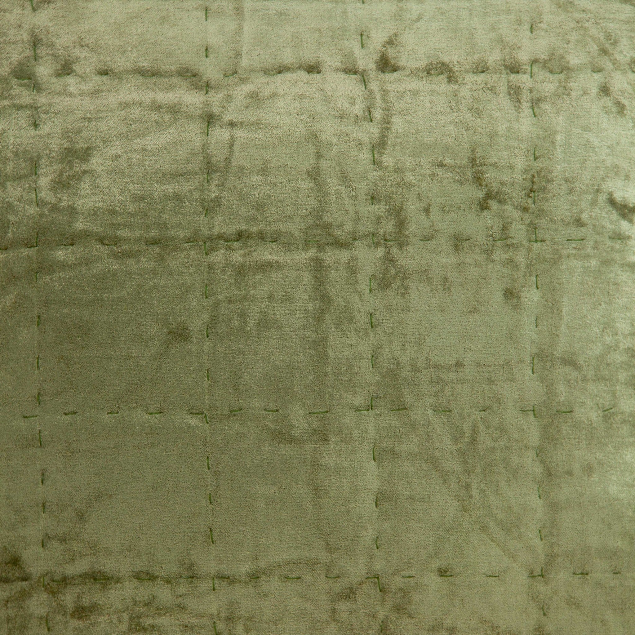 20" x 7" x 20" Transitional Olive Solid Quilted Pillow Cover With Poly Insert