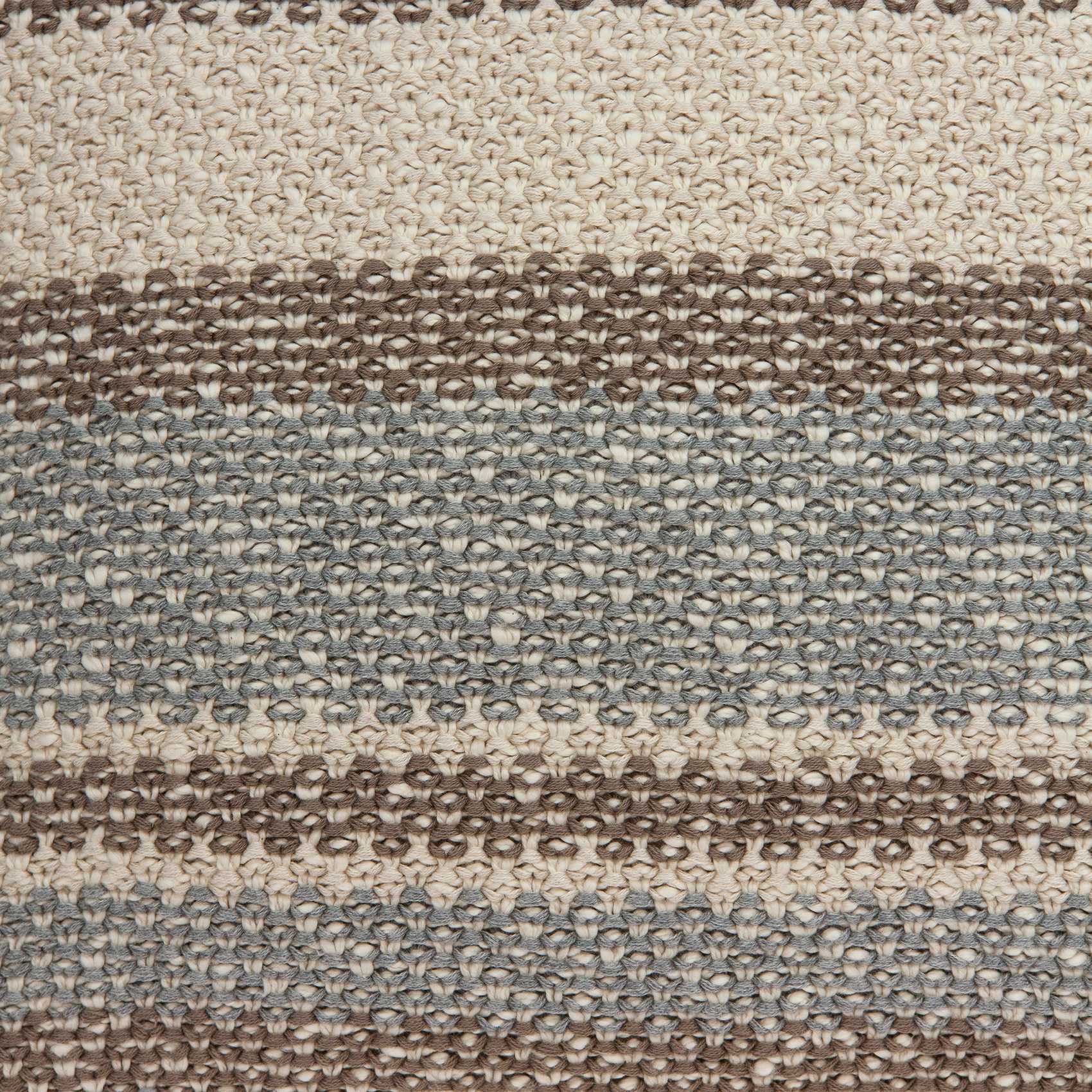 20" x 7" x 20" CharmingTransitional Tan Cotton Pillow Cover With Poly Insert