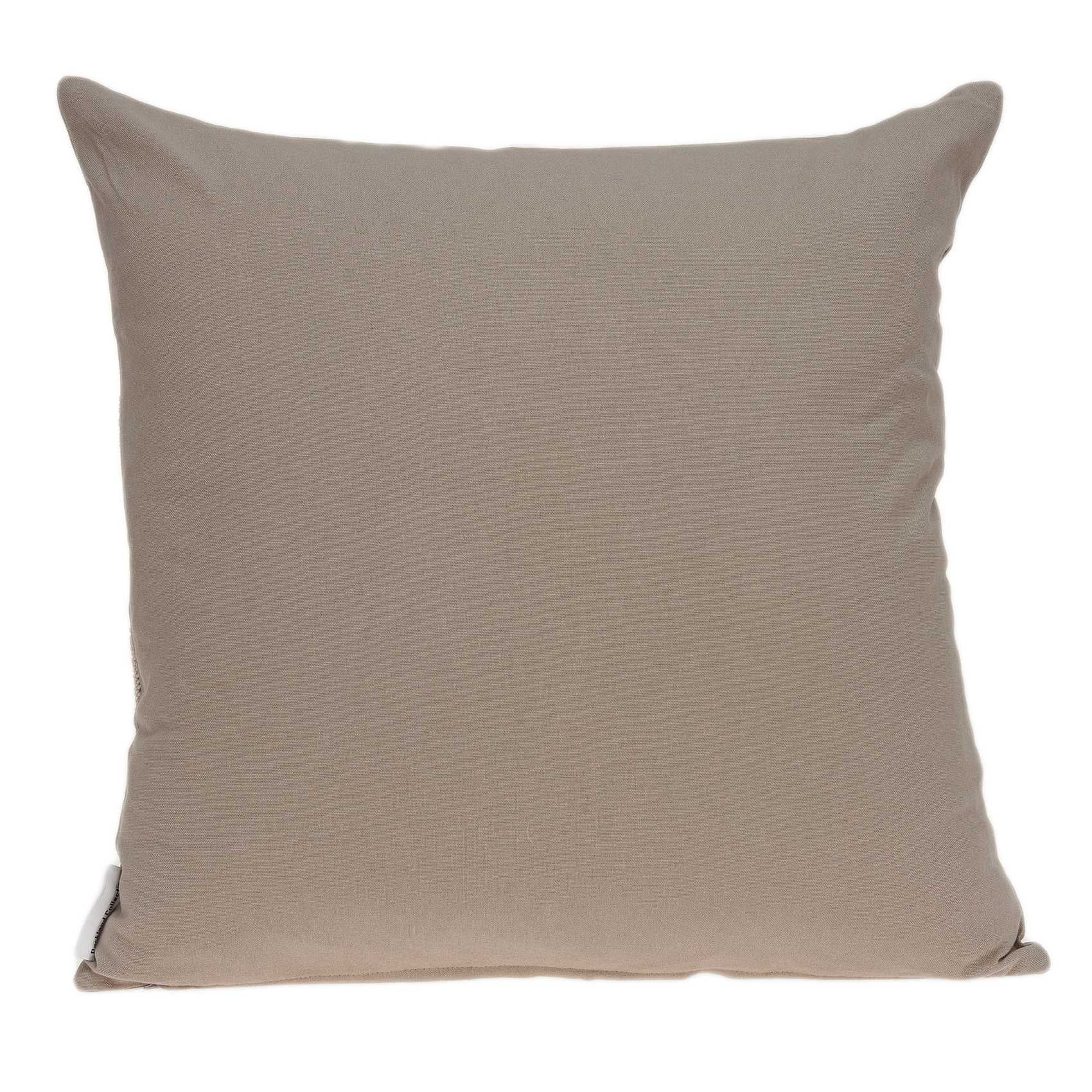 20" x 0.5" x 20" Decorative Transitional Tan Cotton Pillow Cover
