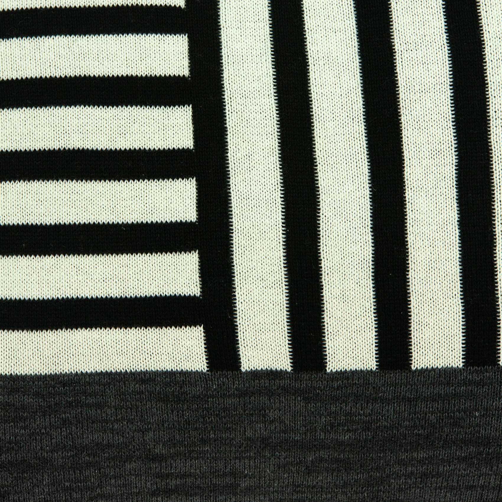 Black and Grey Pillow Cover With Down Insert