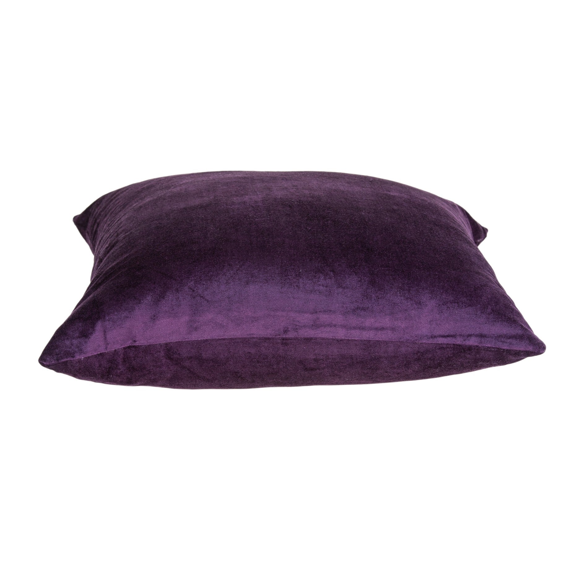 22" x 7" x 22" Transitional Purple Solid Pillow Cover With Down Insert