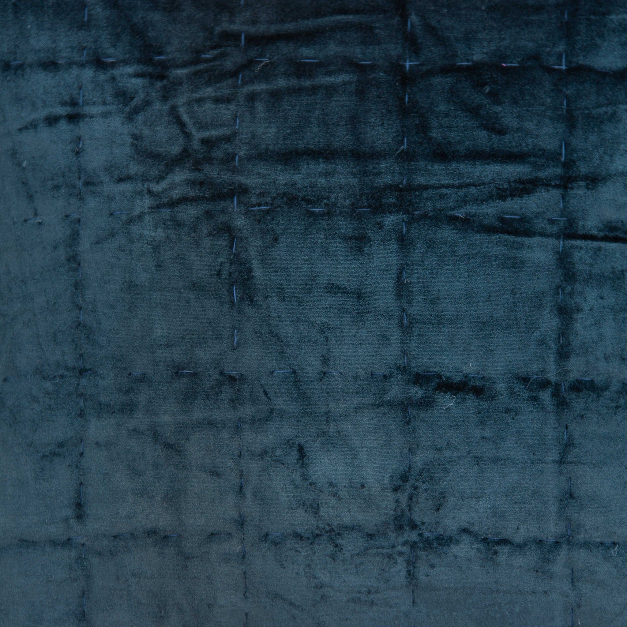 20" x 7" x 20" Dark Blue Solid Quilted Pillow Cover With Down Insert