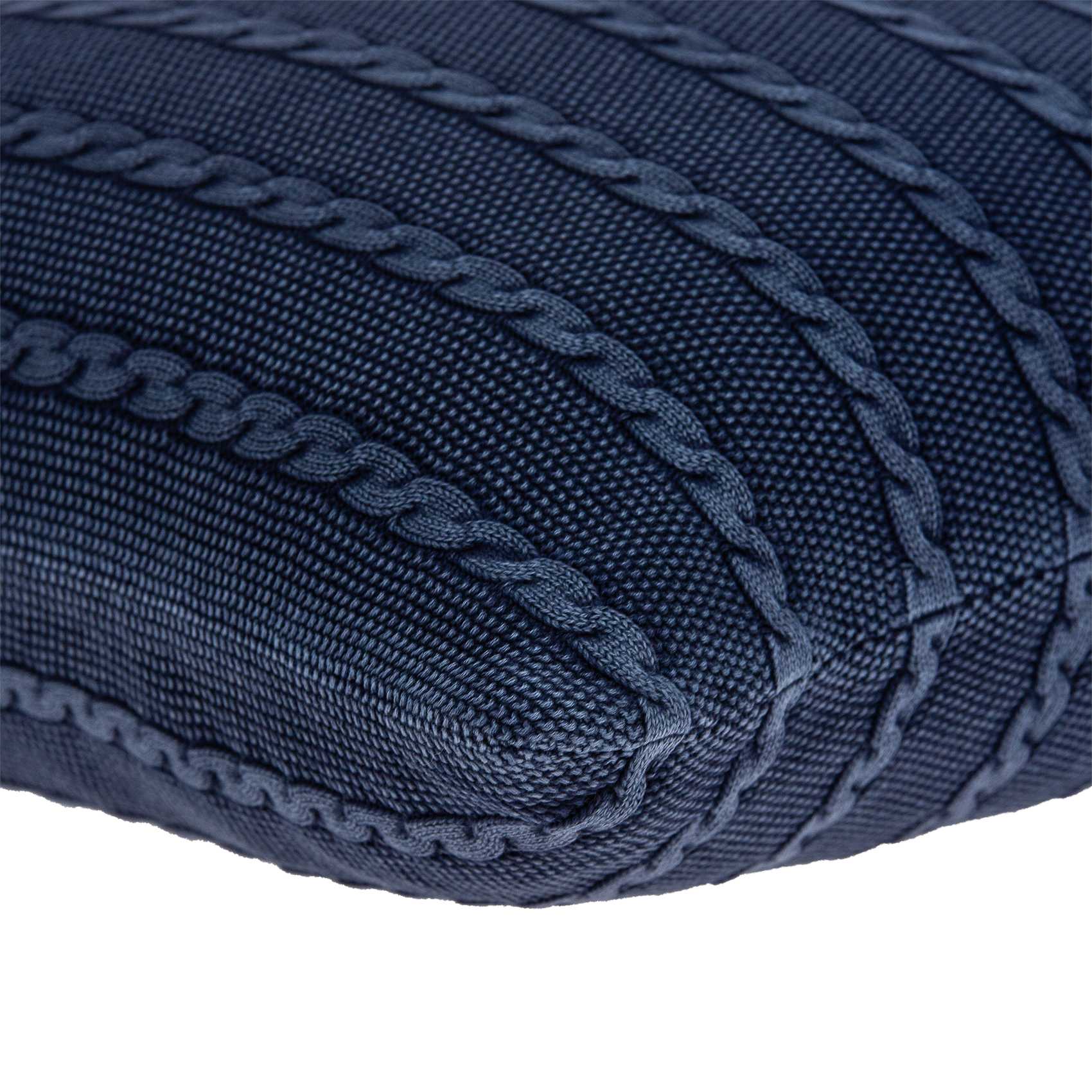 18" x 5" x 18" Transitional Blue Pillow Cover With Down Insert