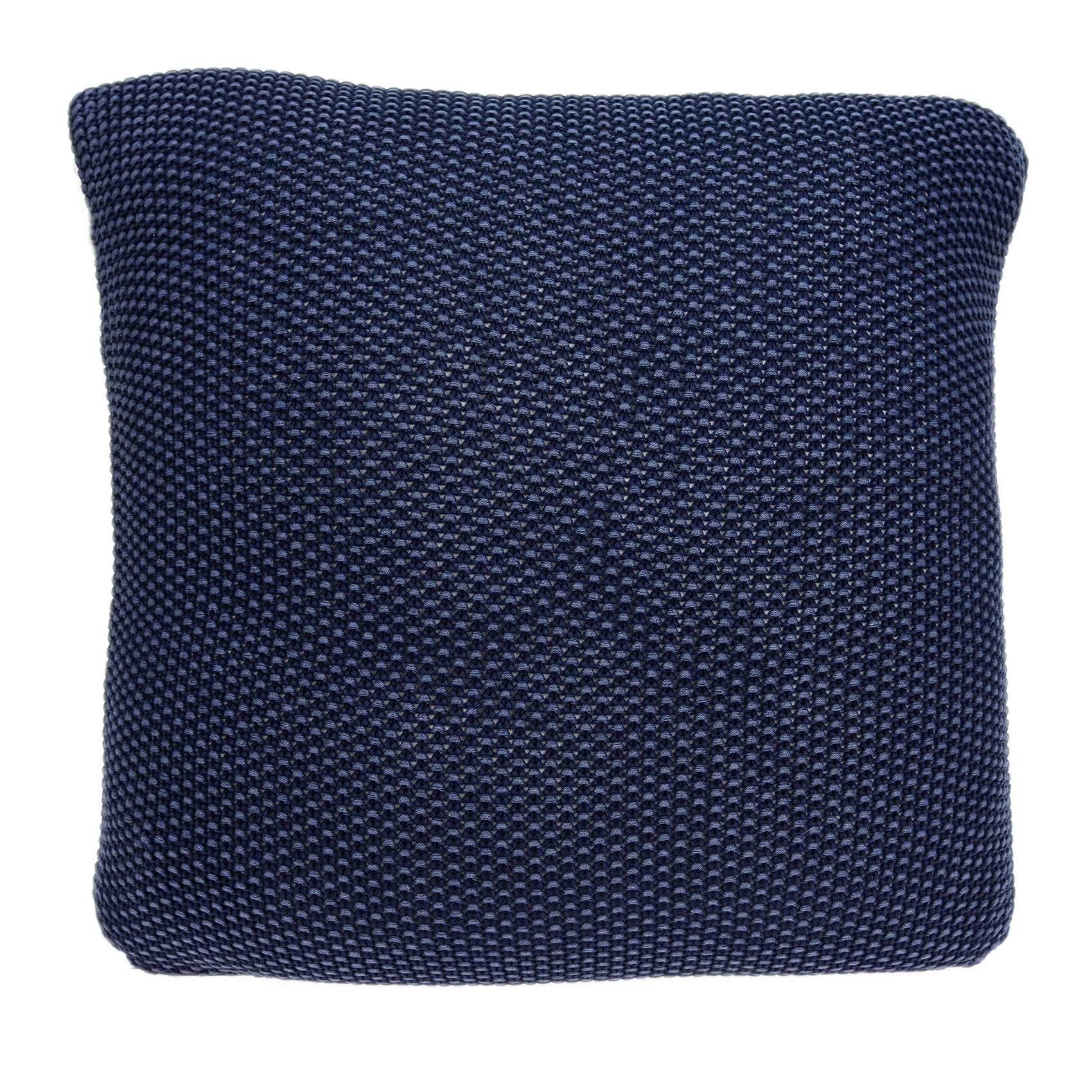 18" x 5" x 18" Transitional Blue Accent Pillow Cover With Down Insert