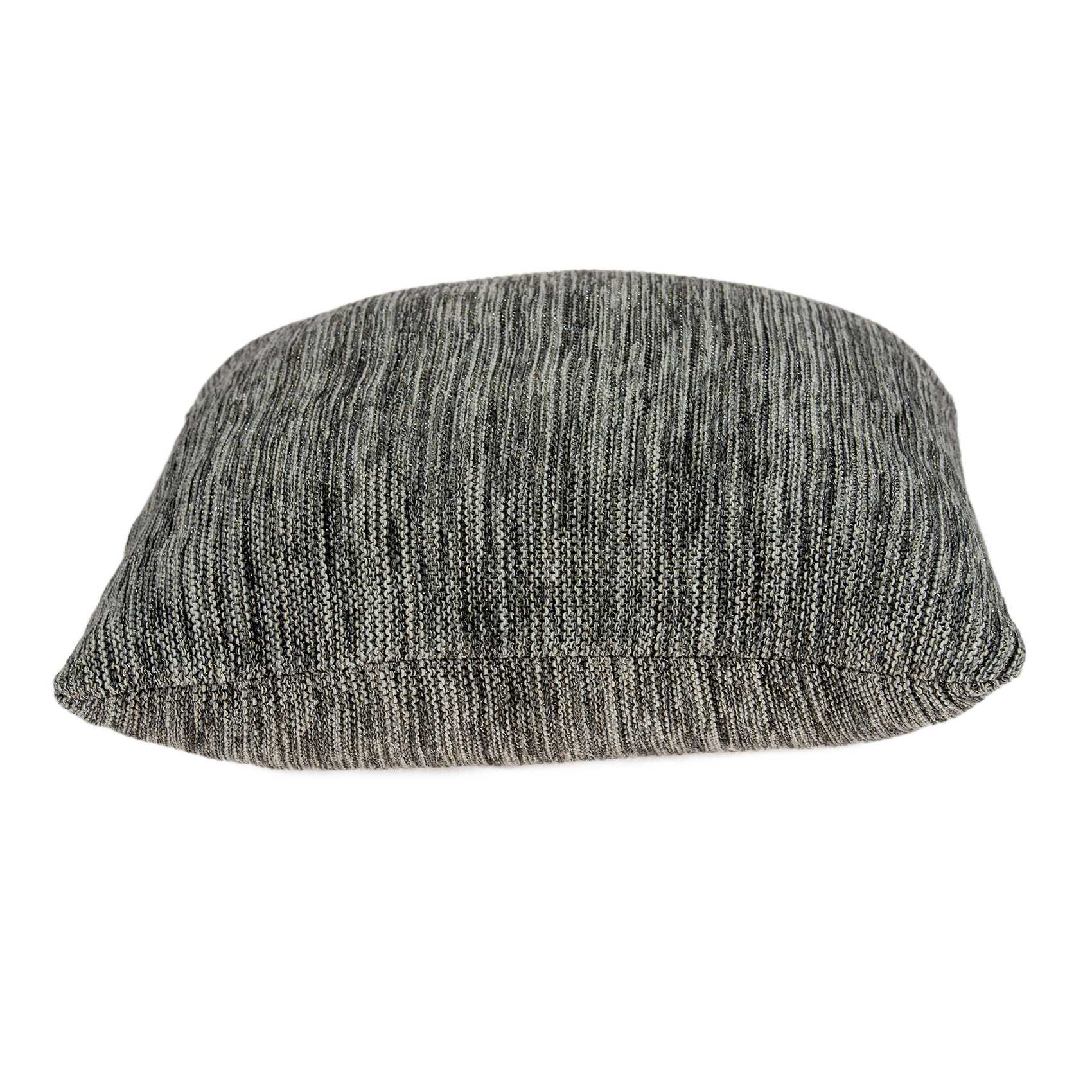 20" x 7" x 20" Unique Transitional Gray Pillow Cover With Down Insert