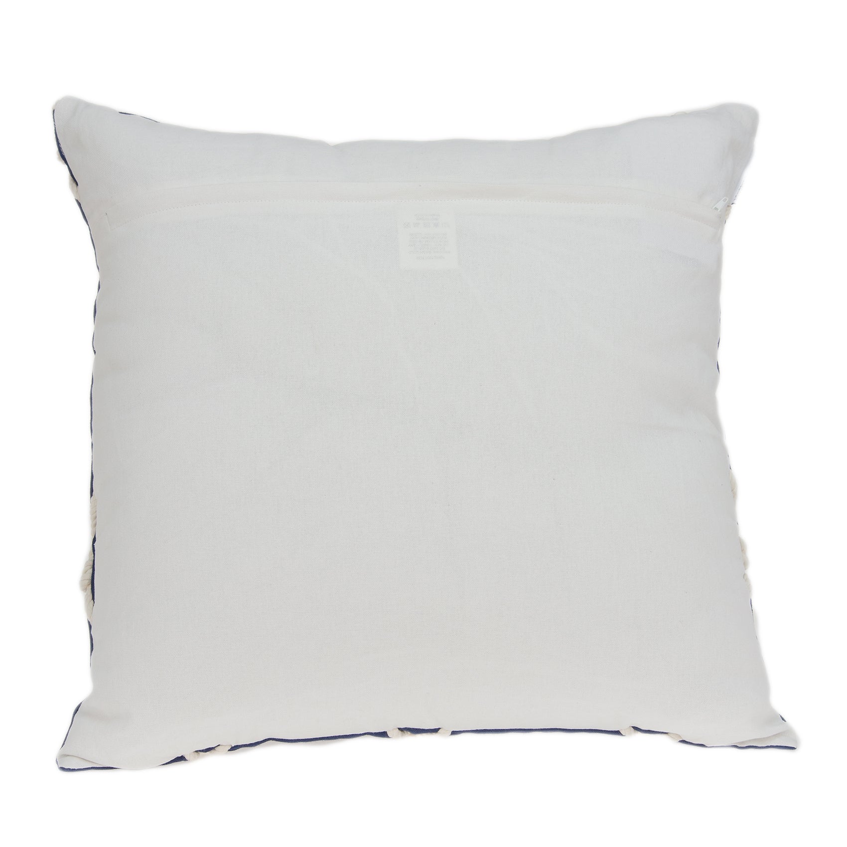 20" x 7" x 20" Nautical Blue Pillow Cover With Down Insert