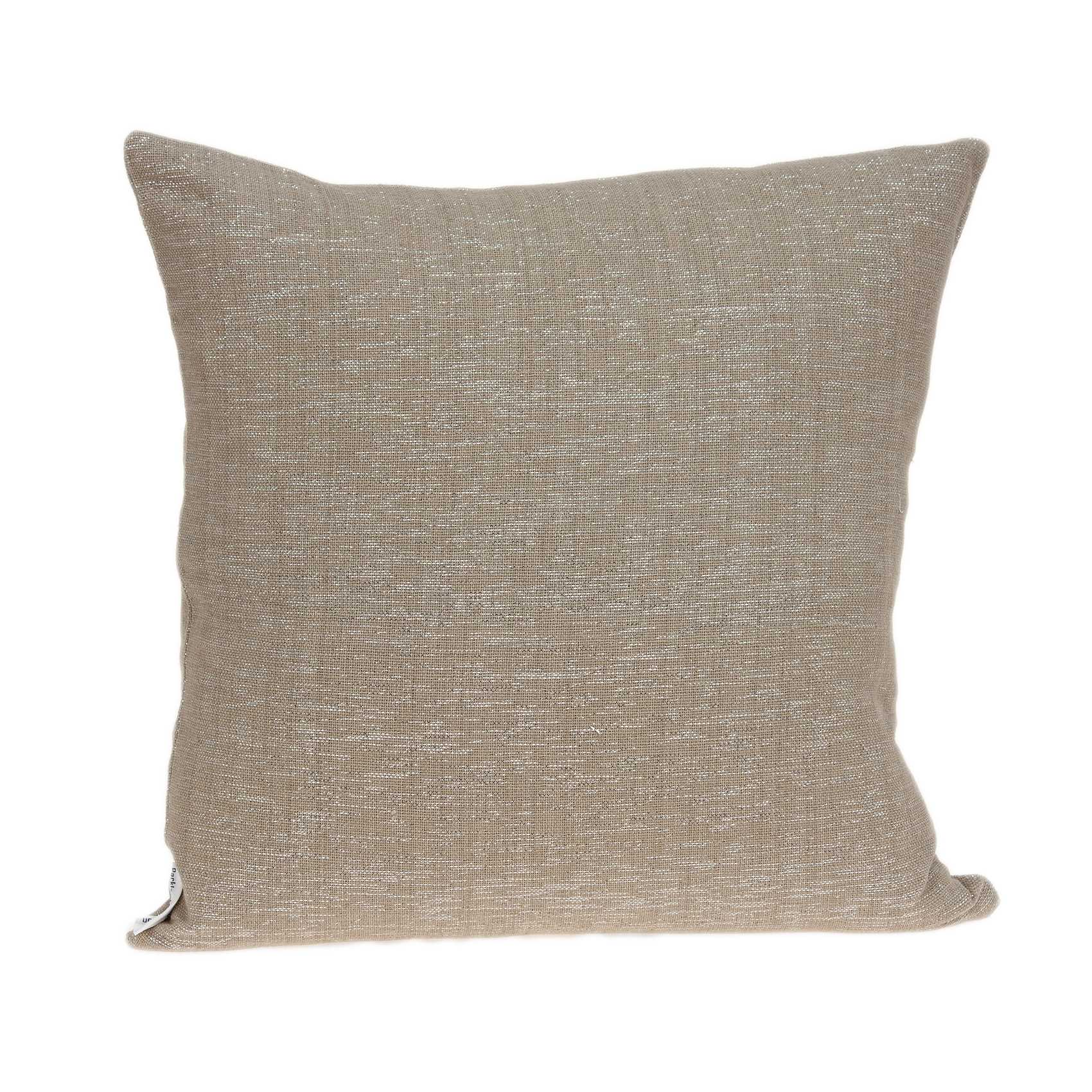 20" x 7" x 20" Elegant Tan Pillow Cover With Down Insert