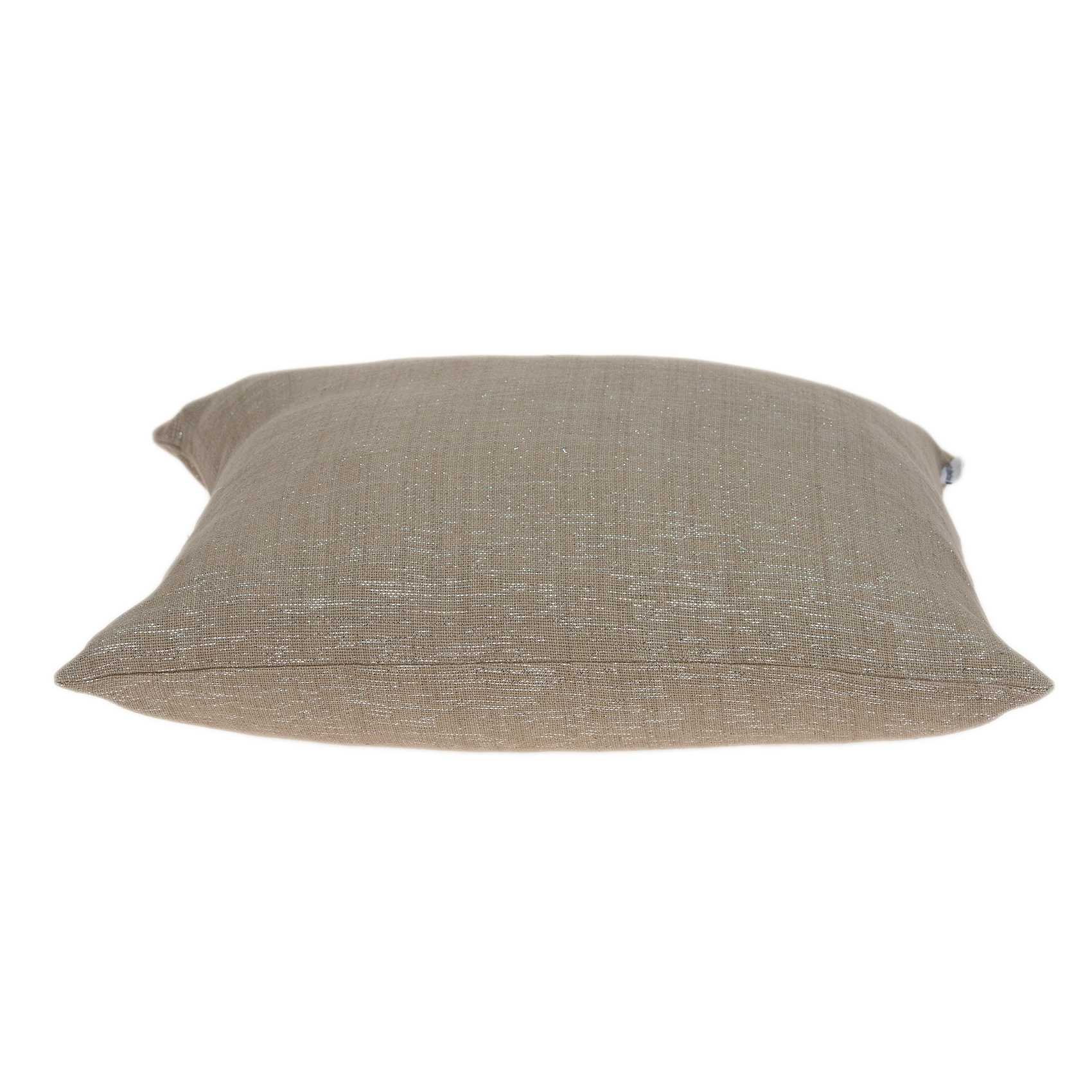 20" x 7" x 20" Elegant Tan Pillow Cover With Down Insert