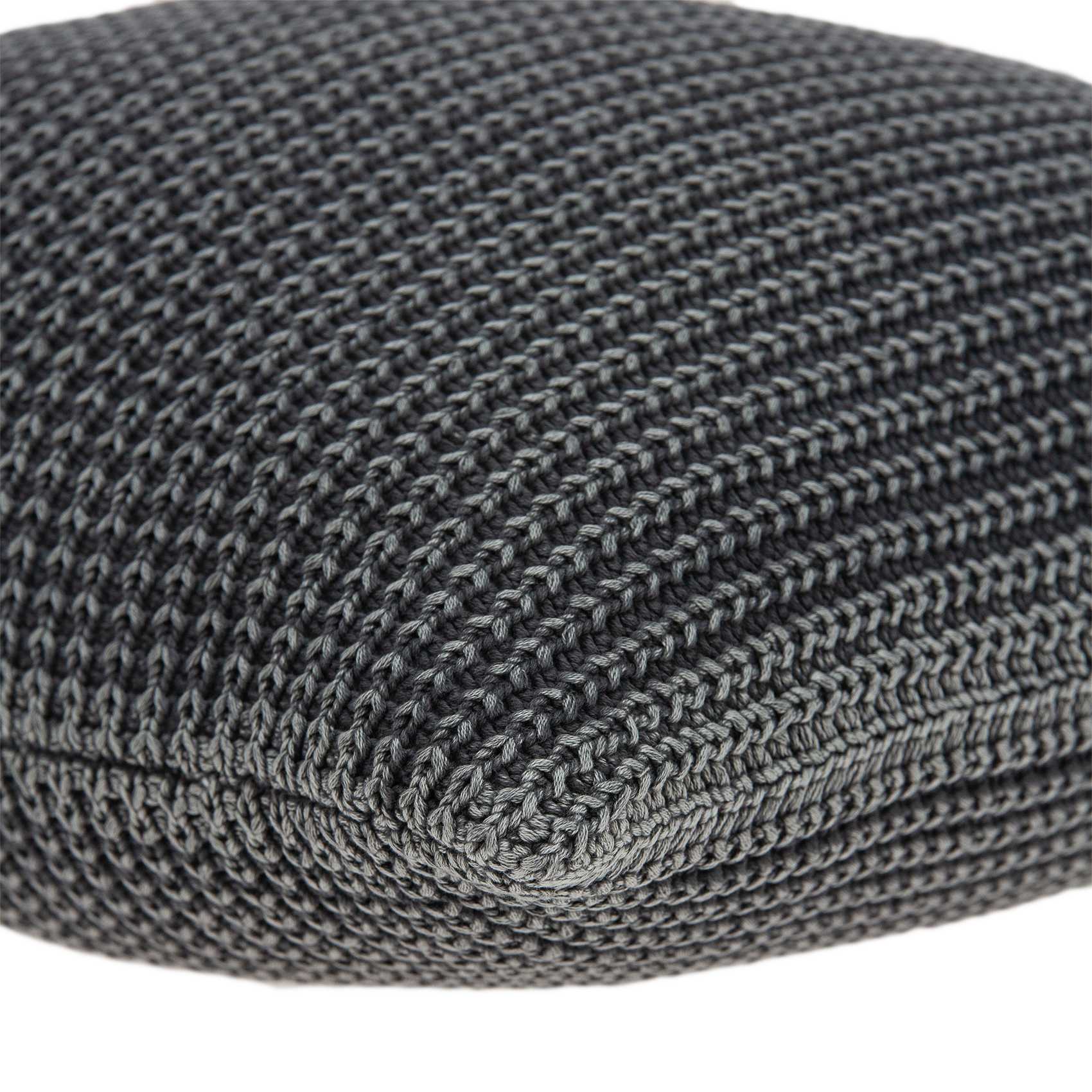 20" x 7" x 20" Transitional Charcoal Pillow Cover With Down Insert