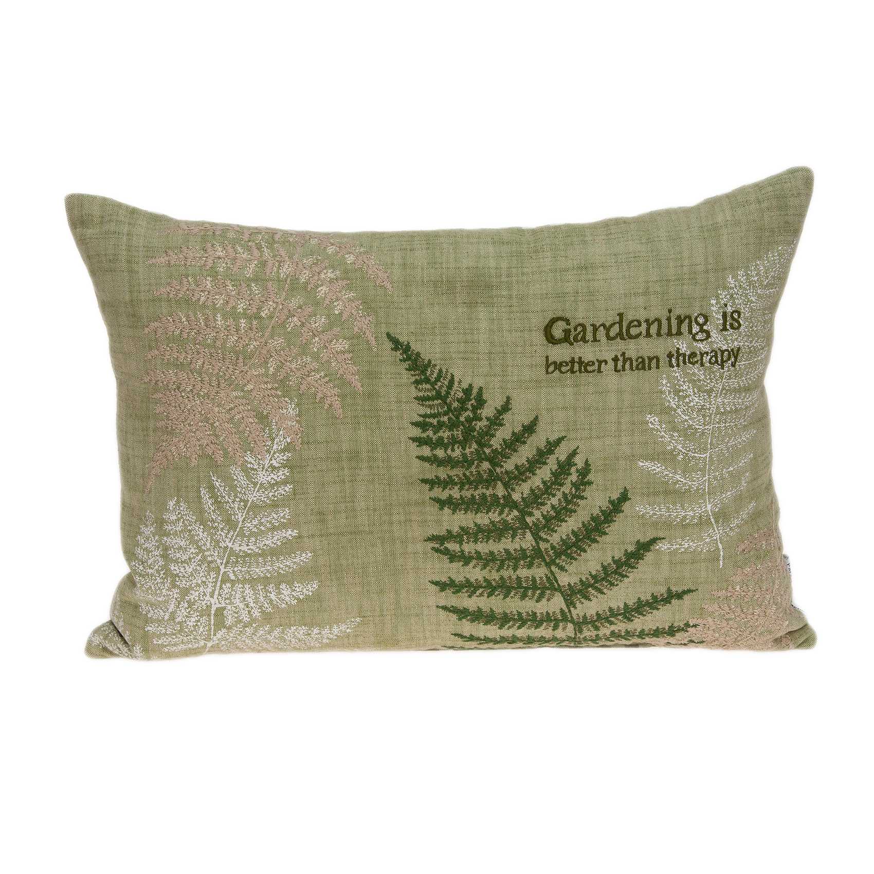20" x 6" x 14" Tropical Green Accent Pillow Cover With Down Insert