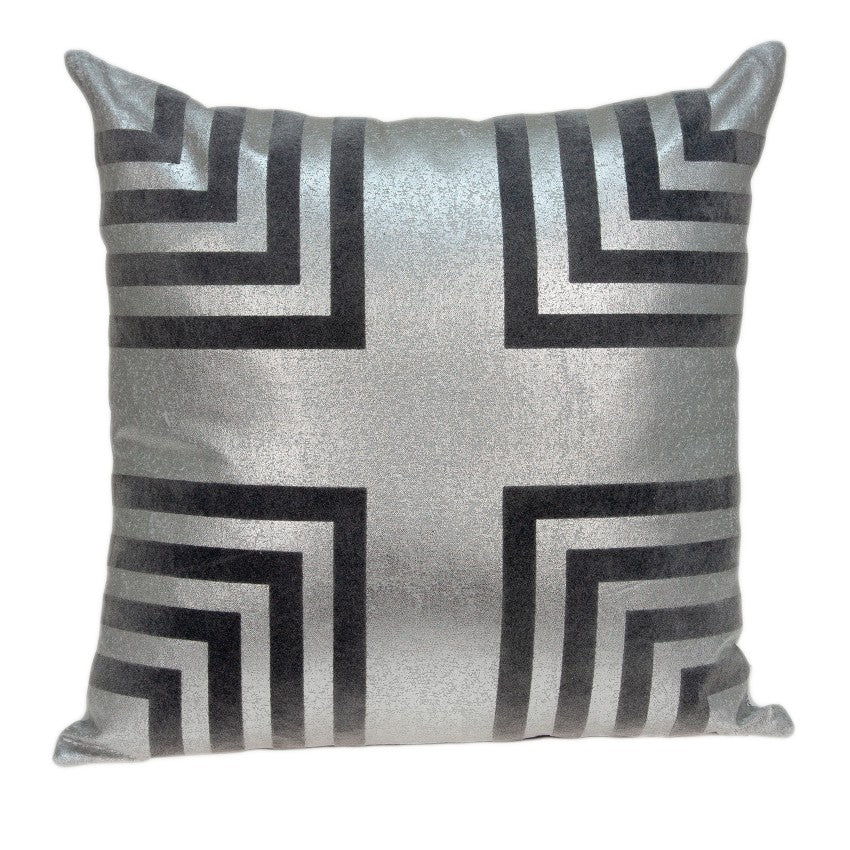 20" x 7" x 20"  Cool Gray Pillow Cover With Down Insert