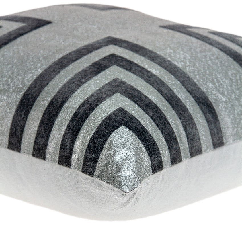 20" x 7" x 20"  Cool Gray Pillow Cover With Down Insert