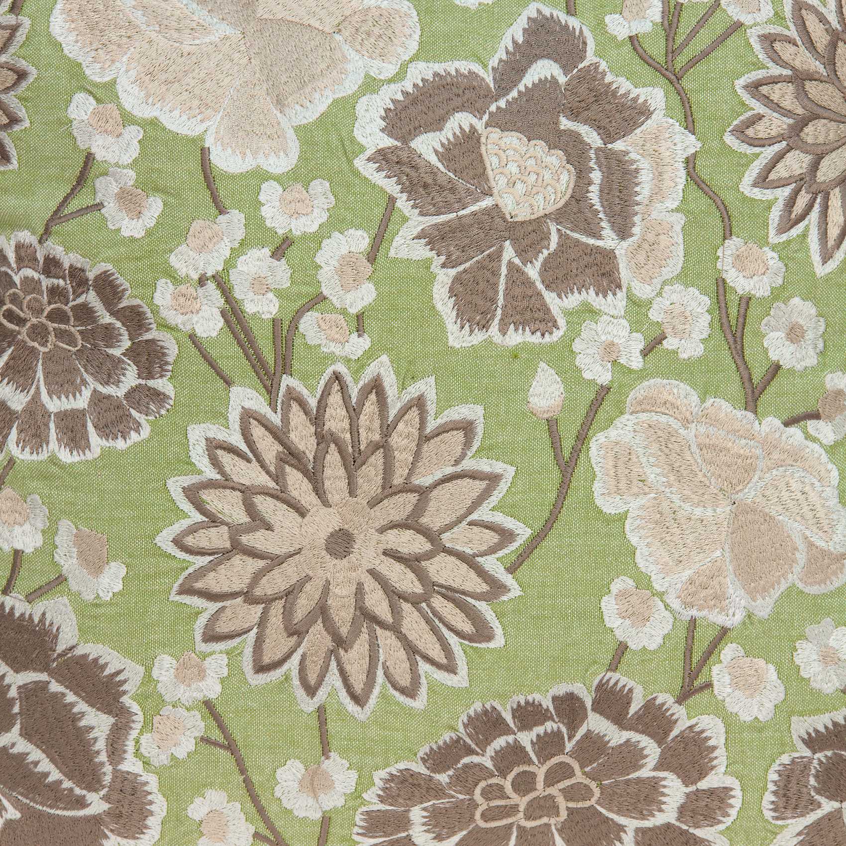 20" x 7" x 20" Cool Tropical Green Pillow Cover With Down Insert